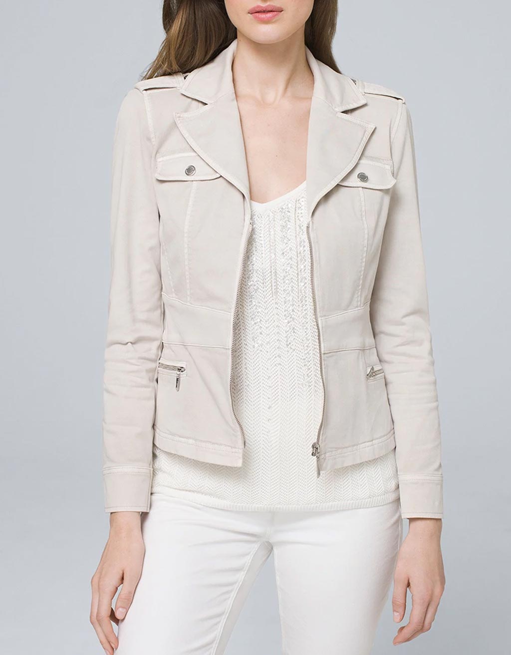 Mono Print Lace Trim Tee