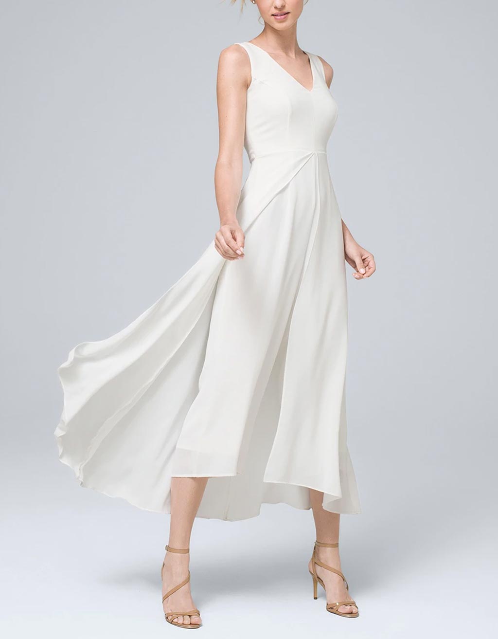 Ecru Stripe Lace Trim Tee