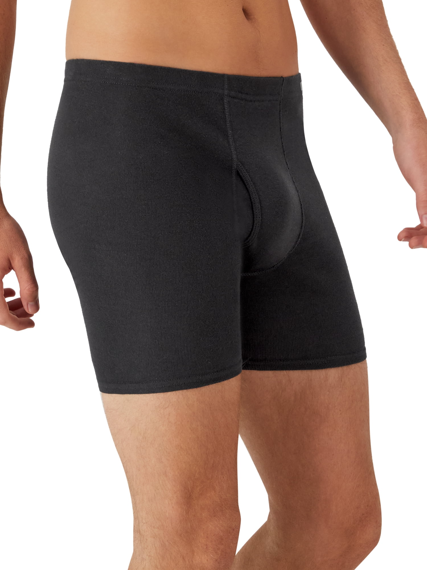 Hanes Men's Value Pack Covered Waistband Boxer Briefs, 6 Pack - Image 4