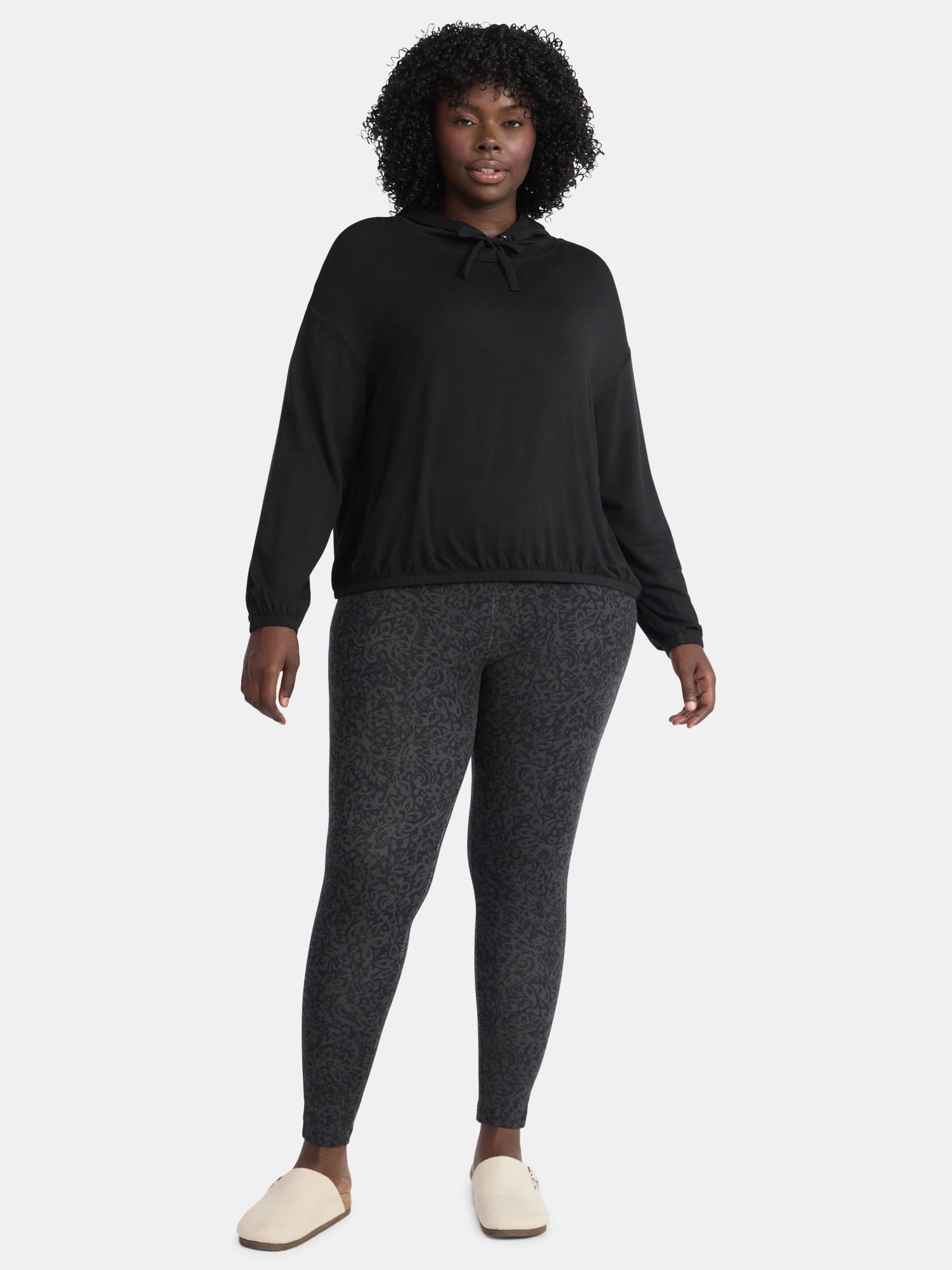 (3 pack) Terra & Sky Women's Plus High Waist Ankle Length Leggings, 27" Inseam, Sizes 0X-5X - Image 3