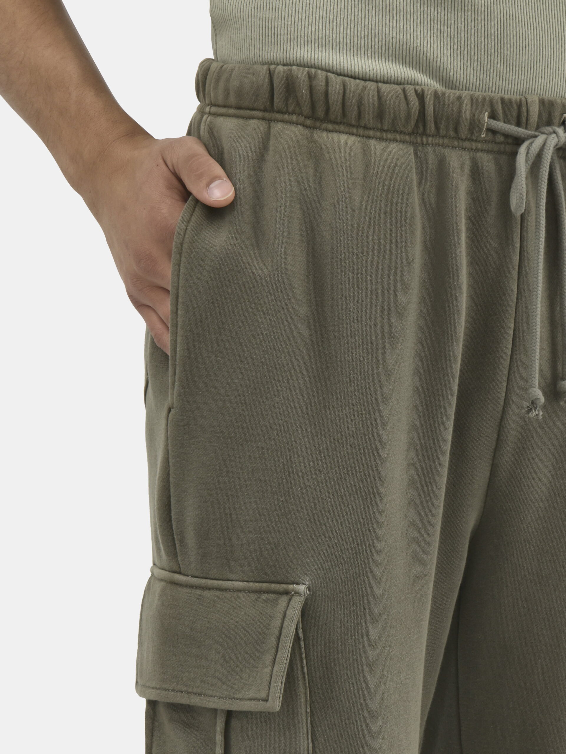 No Boundaries Men's & Big Men's Cargo Jogger Fleece Sweatpants, Sizes XS-5XL - Image 4