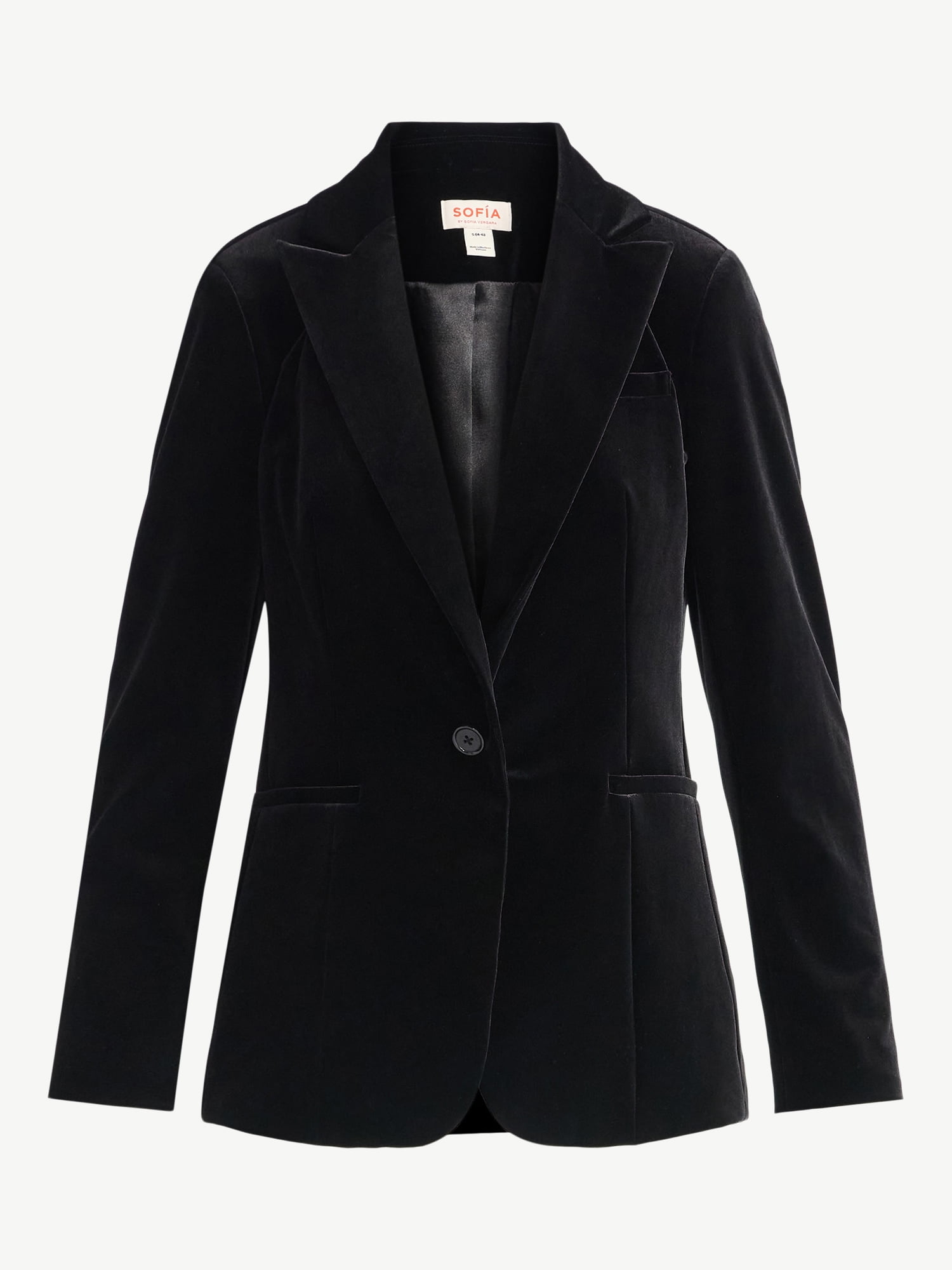 Sofia by Sofia Vergara Women's and Women's Plus Size Single Breasted Velvet Blazer, Sizes XS-4X - Image 5