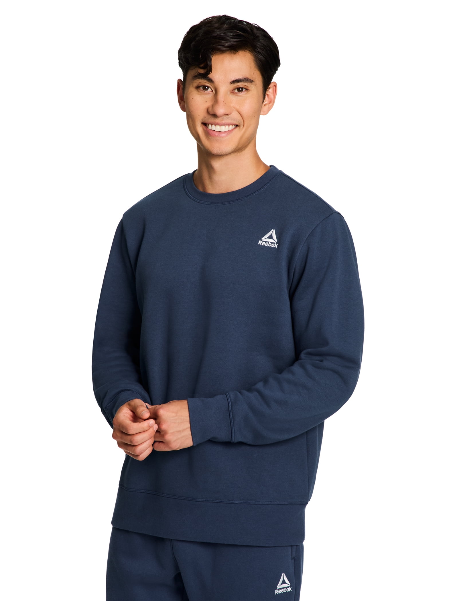 Reebok Men's and Big Men's Logo Fleece Crewneck Sweatshirt, up to Sizes 5XL - Image 3