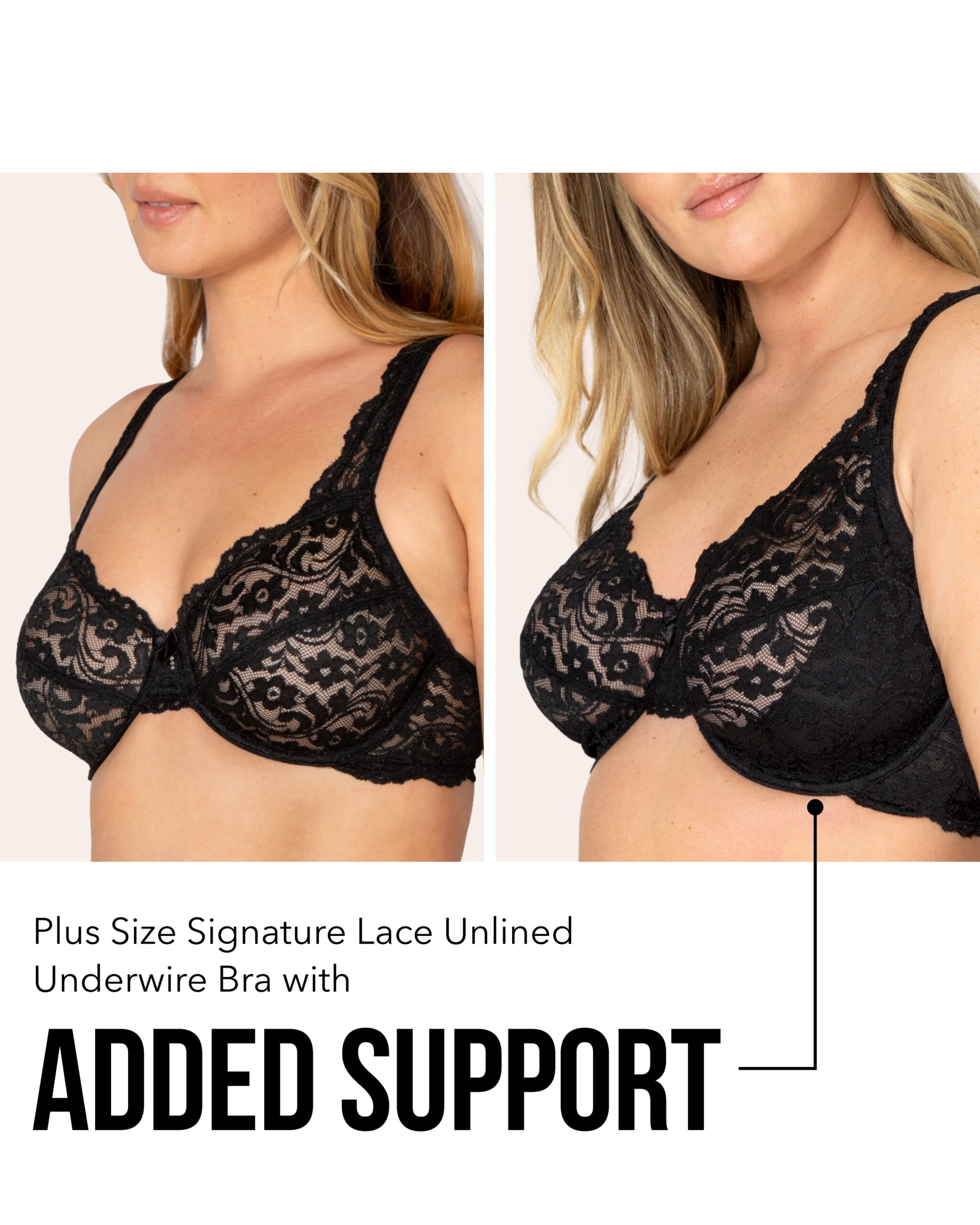 Smart & Sexy Women's Plus Size Signature Lace Unlined Underwire Bra with Added Support - Image 4