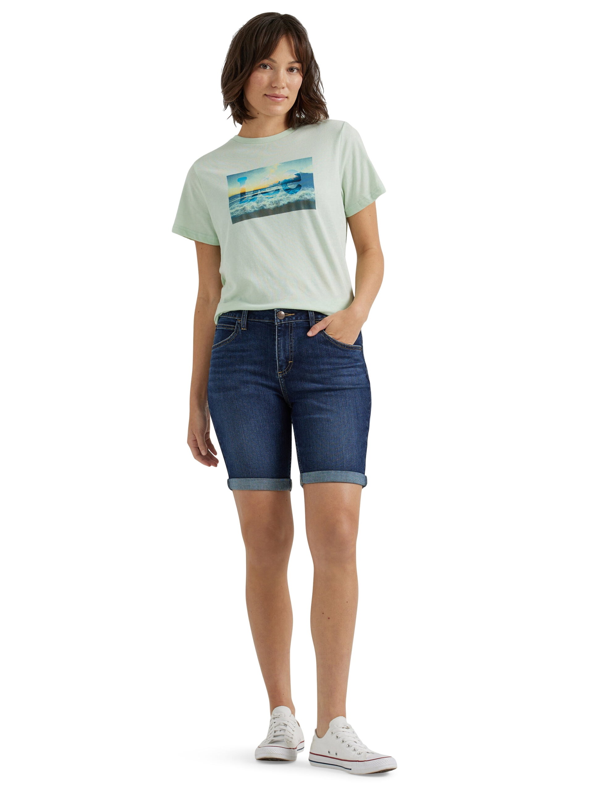 Lee® Women's Legendary Mid Rise Rolled Bermuda Short - Image 3