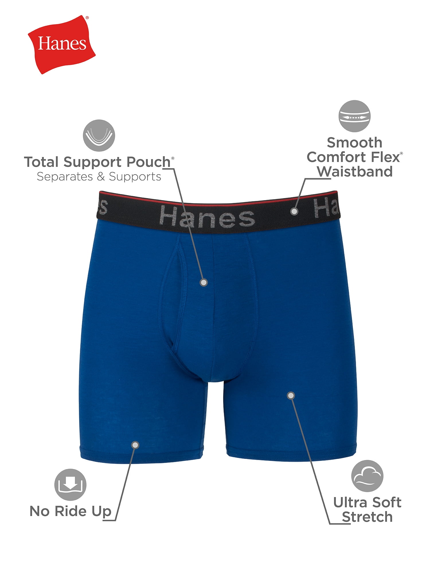 Hanes Men's Comfort Flex Fit Total Support Pouch Boxer Briefs, 3 Pack - Image 6