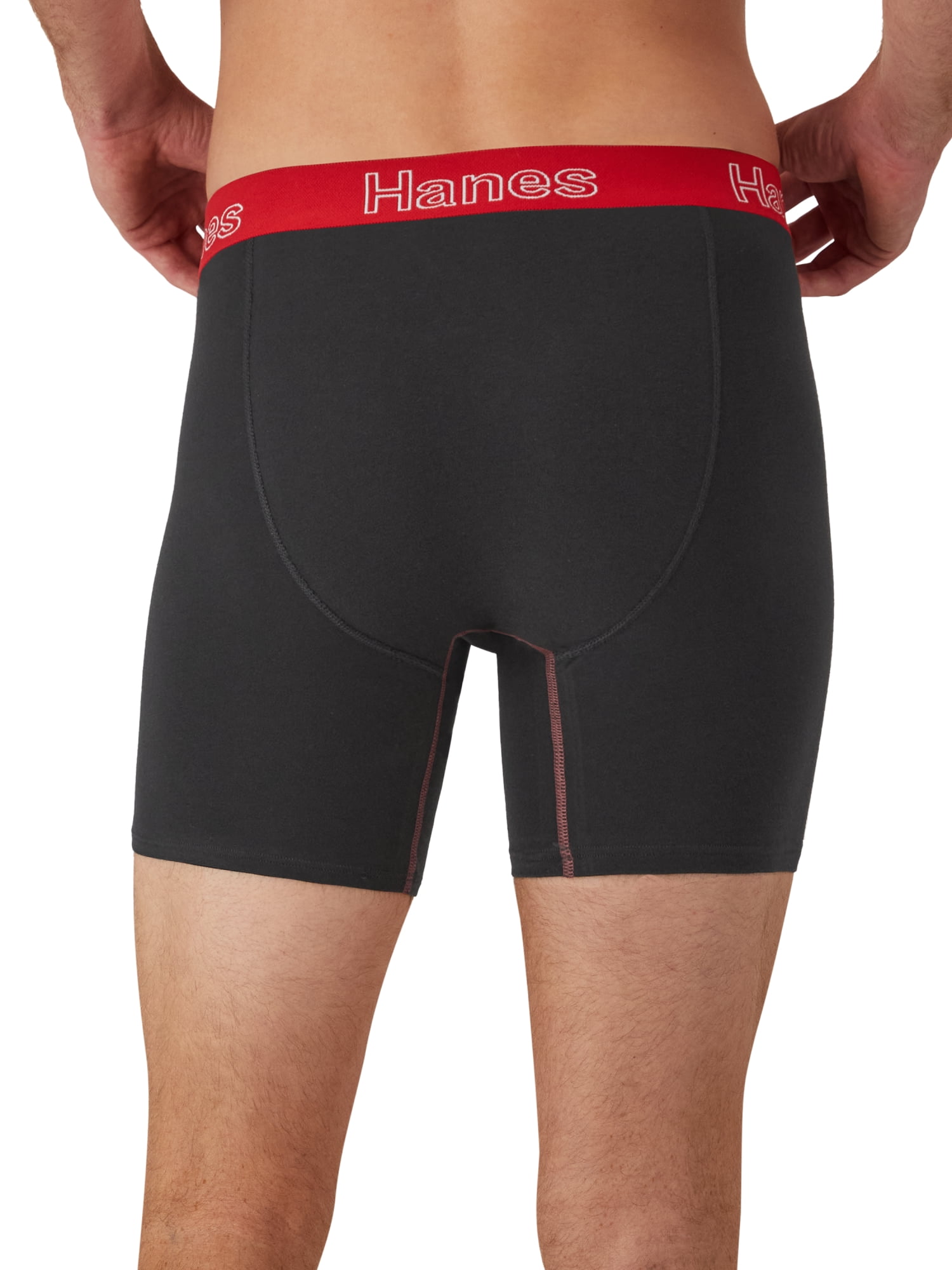 Hanes Men's Underwear Boxer Briefs, Cotton Stretch Moisture-Wicking Underwear, 6 Pack - Image 5