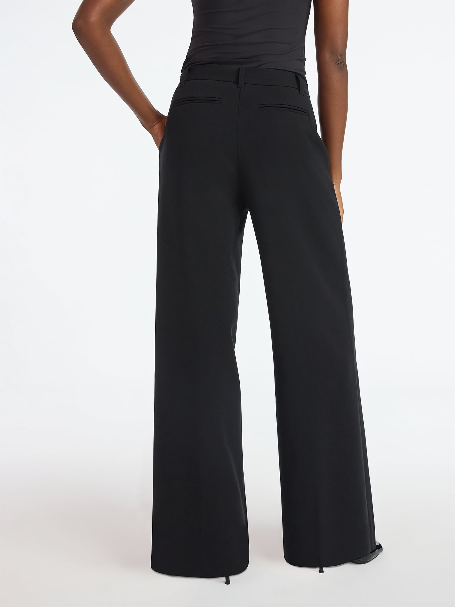 Scoop Women’s Wide Leg Trouser Pants, Sizes 0-20 - Image 3