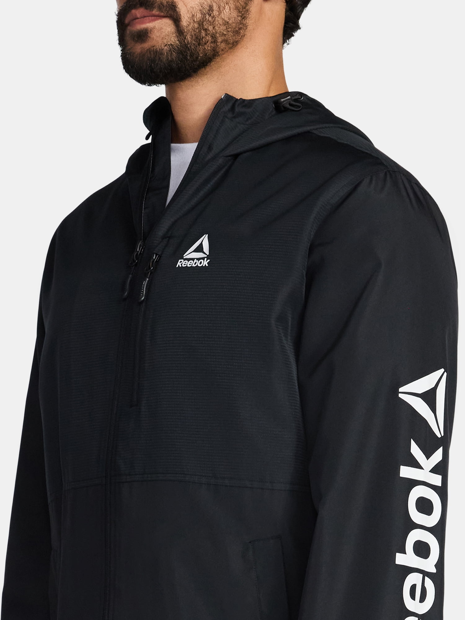 Reebok Men and Big Men's Jersey Lined Windbreaker Jacket with Hood, Lightweight, Sizes S-3XL - Image 5