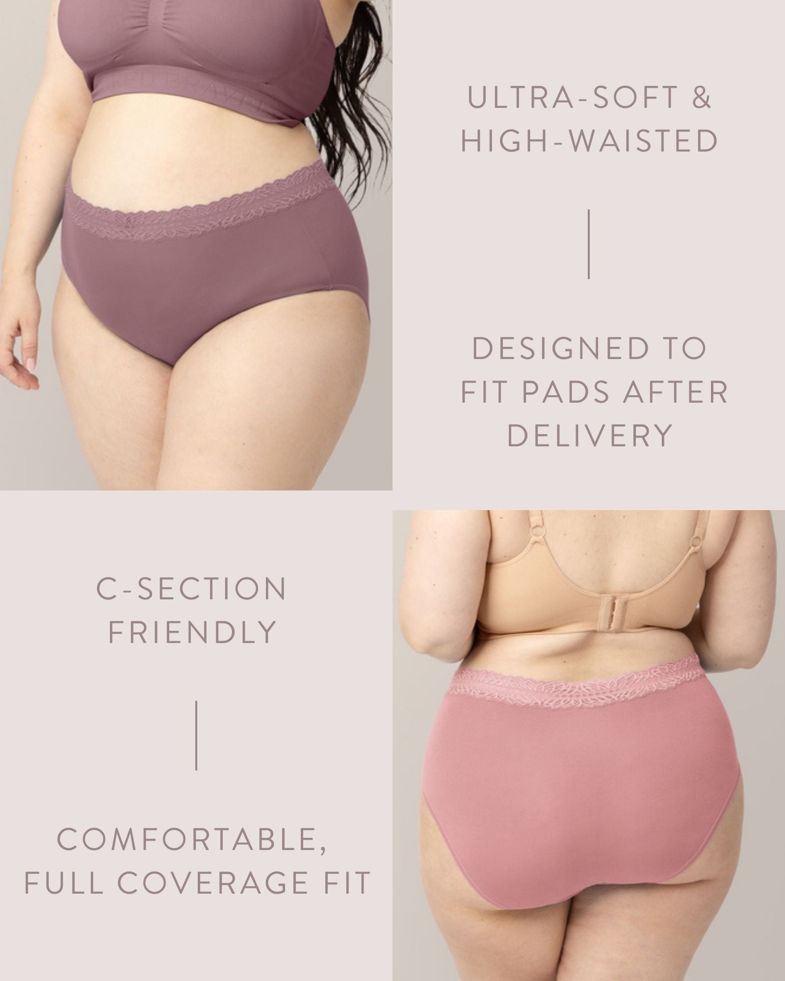 Kindred Bravely High Waist Maternity Underwear for Women and Postpartum Underwear 5 Pack (Small, Assorted Jewel Tones) - Image 3