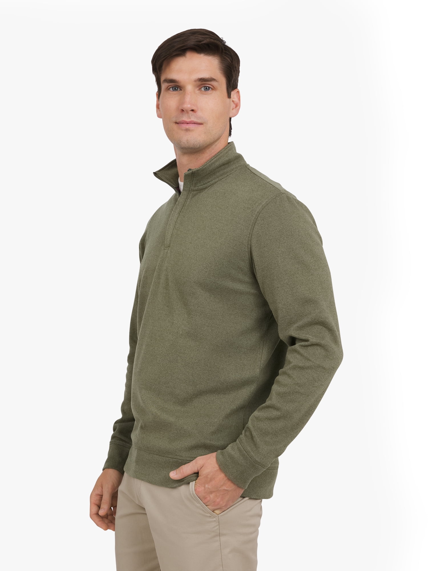 Chaps Men's & Big Men's Mini Ottoman Quarter Zip Sweater, Sizes S-3XL - Image 6