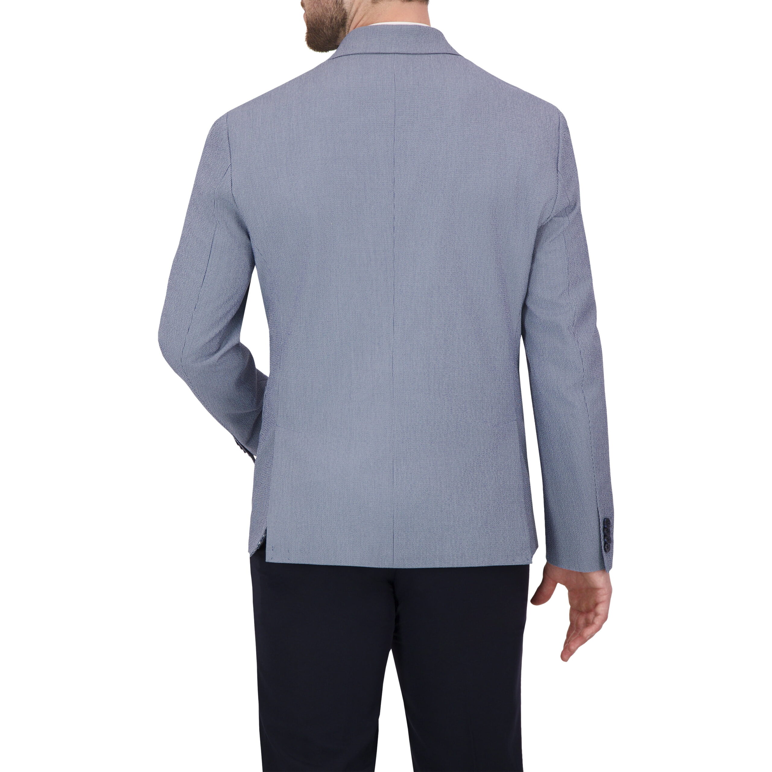 Report Collection Single Breast Full Lined Patch Pocket Seersucker Men's Jacket - Image 2