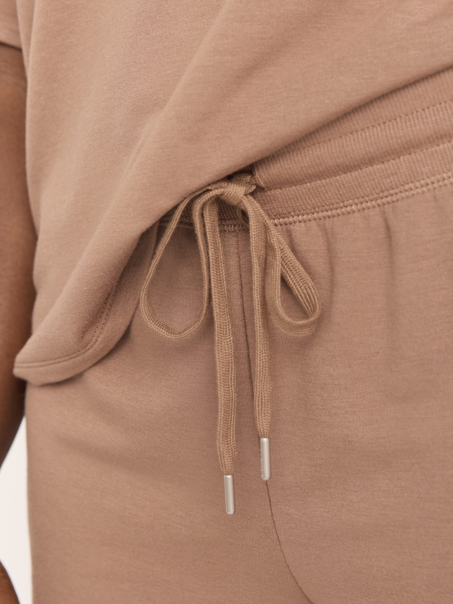 Joyspun Women's French Terry Short Sleeve Top and Shorts Set, 2-Piece, Sizes XS-3X - Image 4