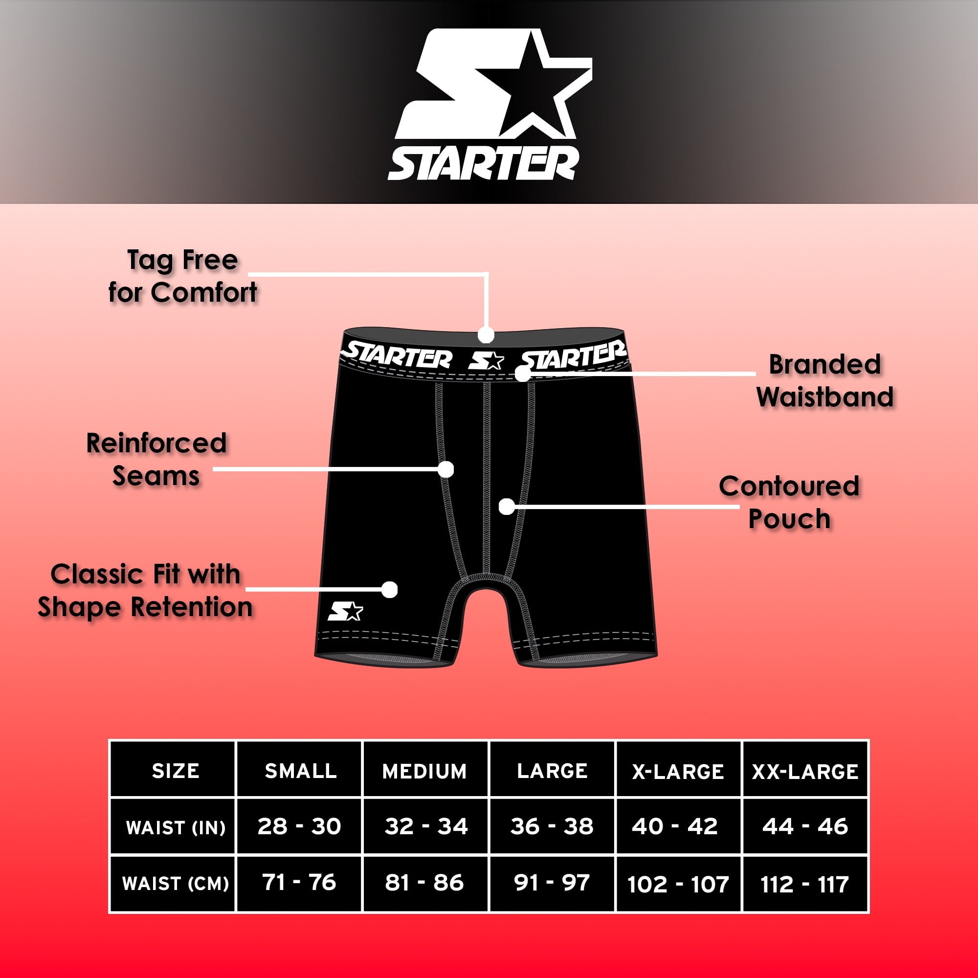 Starter Cotton Mens Briefs Breathable Underwear for Men, Large Mutli-Color 10-Pack - Image 6