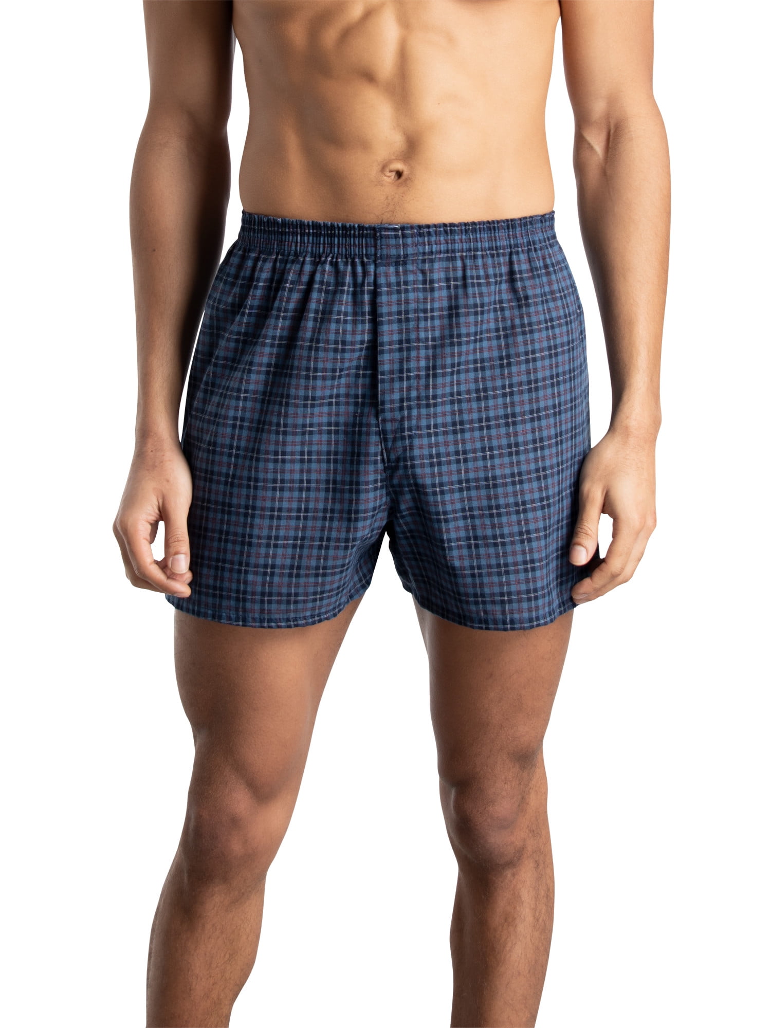Fruit of the Loom Men's Boxers - Relaxed Fit, Soft Woven Cotton Blend Underwear, 6-Pack - Image 4