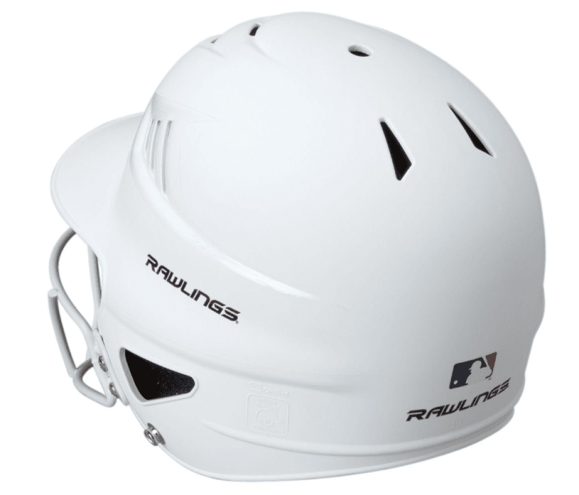 Rawlings Coolflo Fastpitch Softball Helmet with Face Guard, Matte White - Image 3