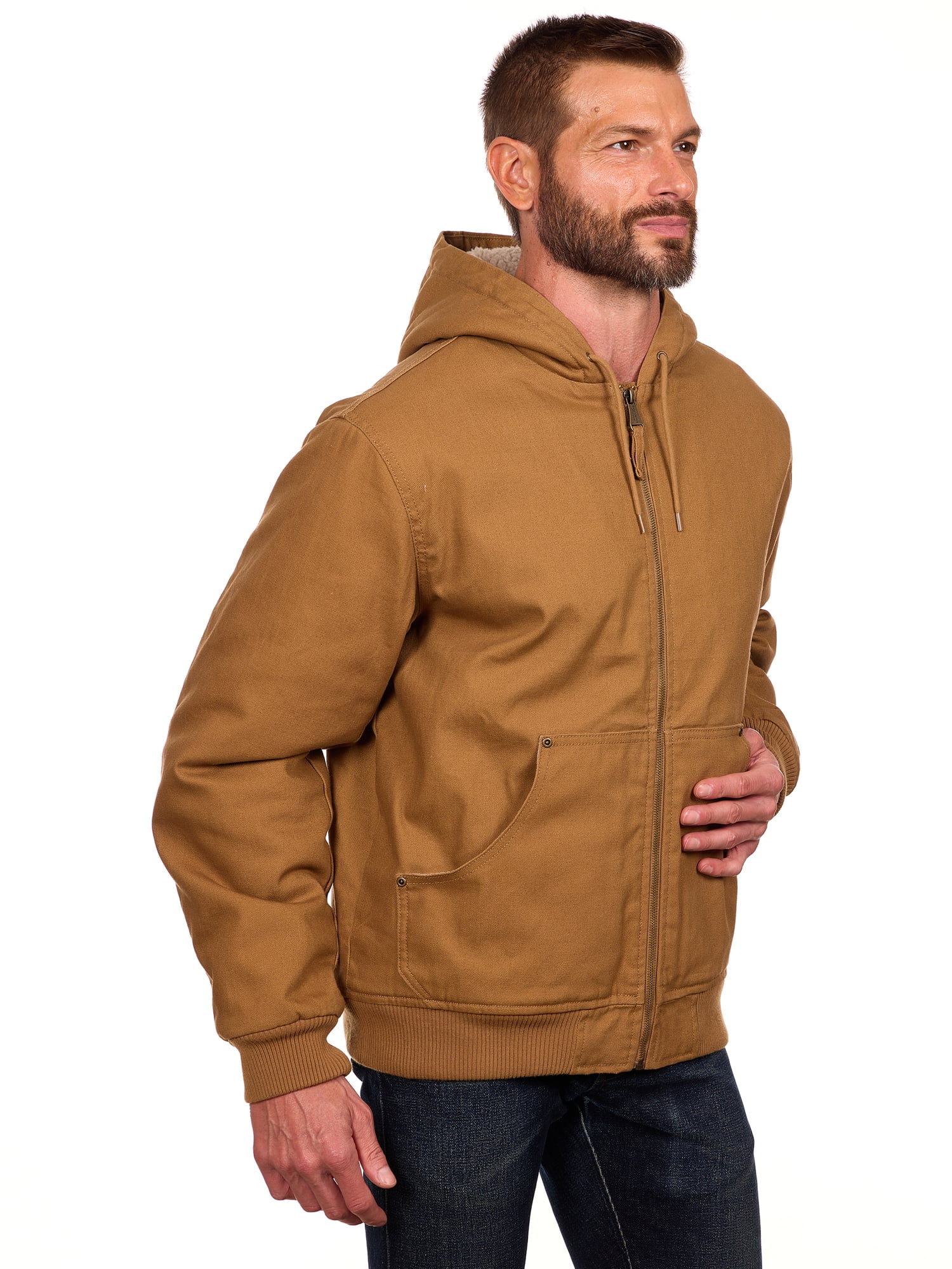 Bass Creek Outfitters Men's Duck Canvas Sherpa Lined Jacket, Sizes M-3XL - Image 6