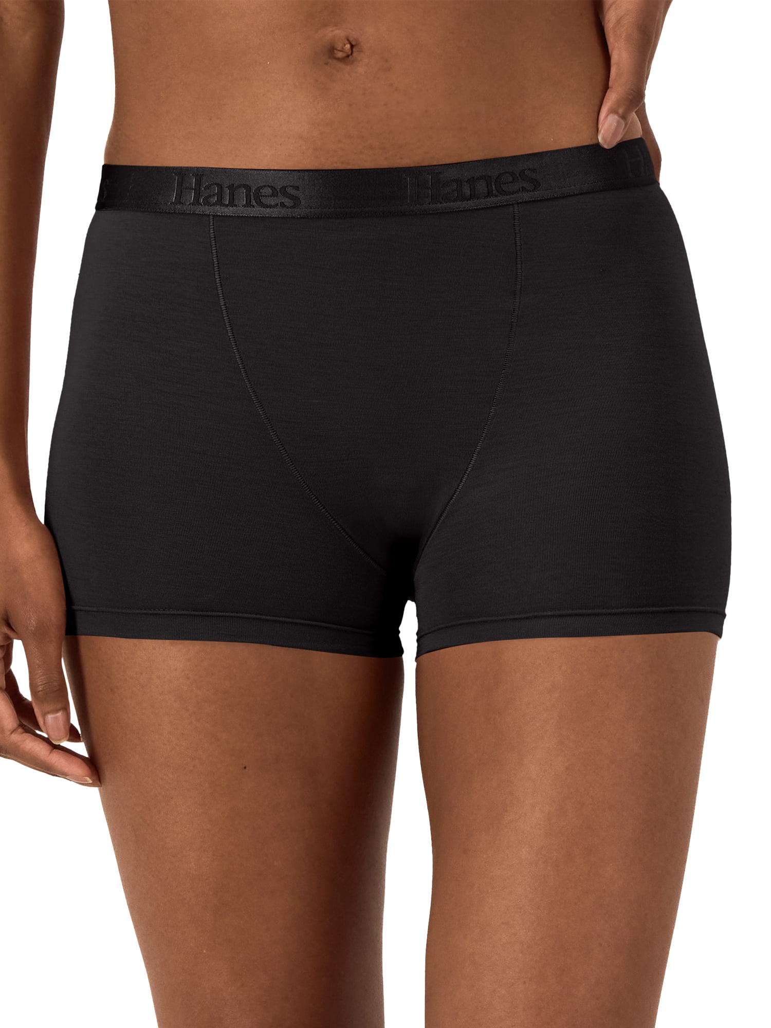 Hanes Originals Women's SuperSoft Boxer Briefs Underwear, 6-Pack, Sizes S-XXL - Image 2