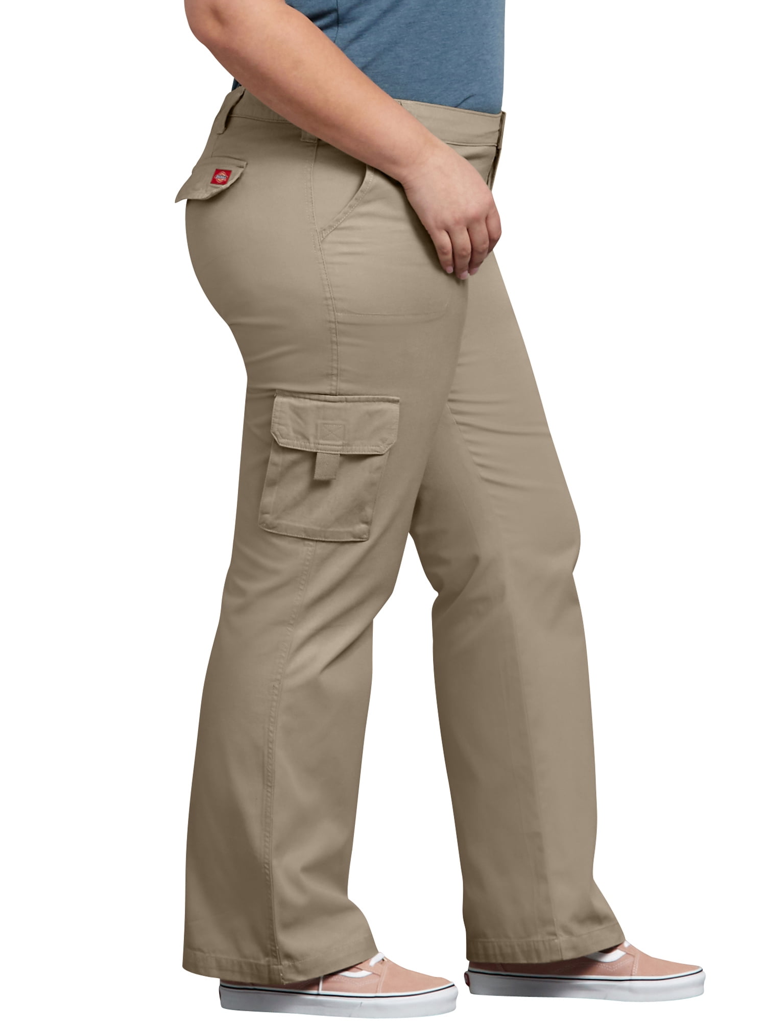 Women's Plus Size Relaxed Fit Cargo Pants - Image 2