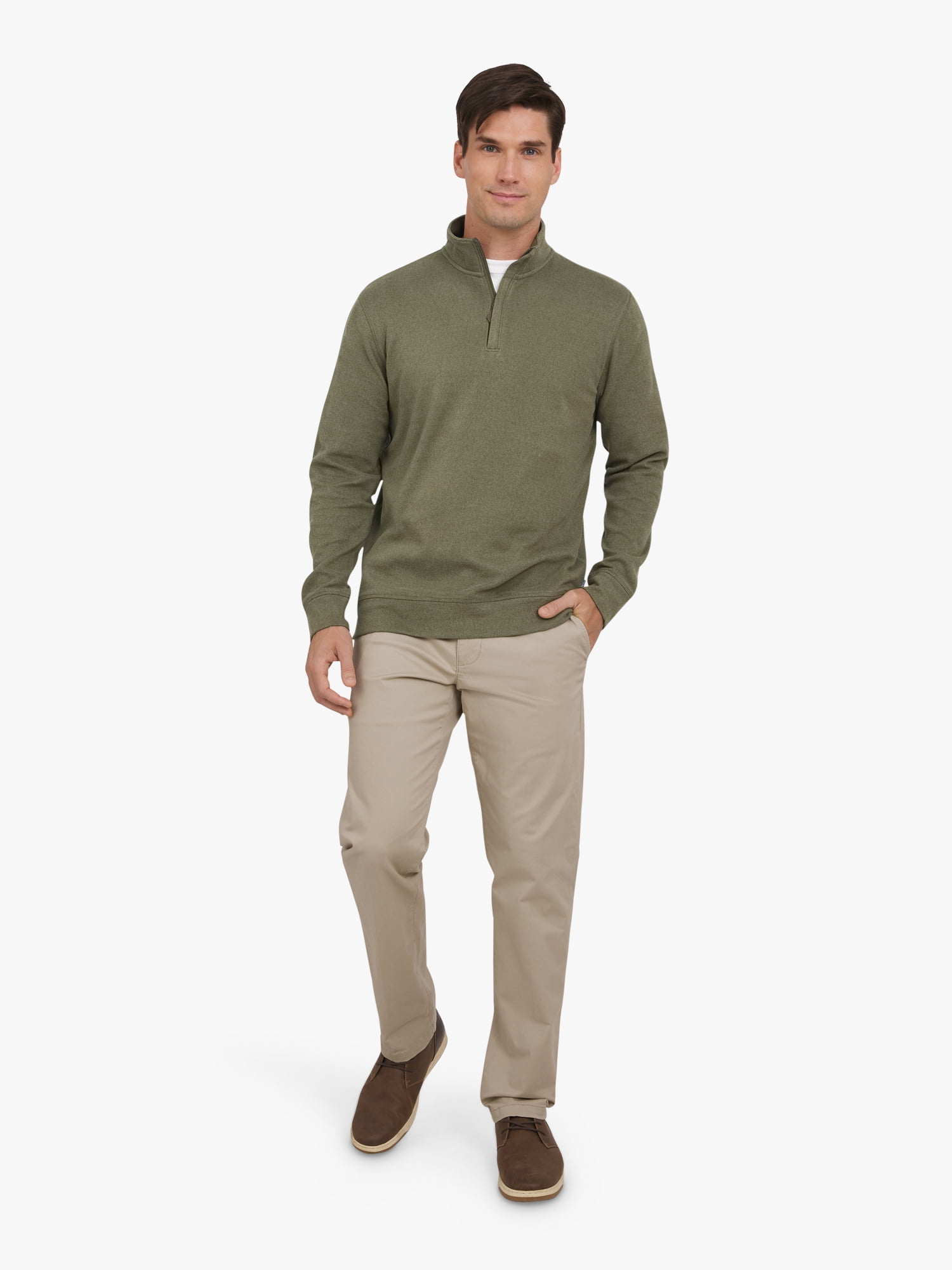 Chaps Men's & Big Men's Mini Ottoman Quarter Zip Sweater, Sizes S-3XL - Image 3