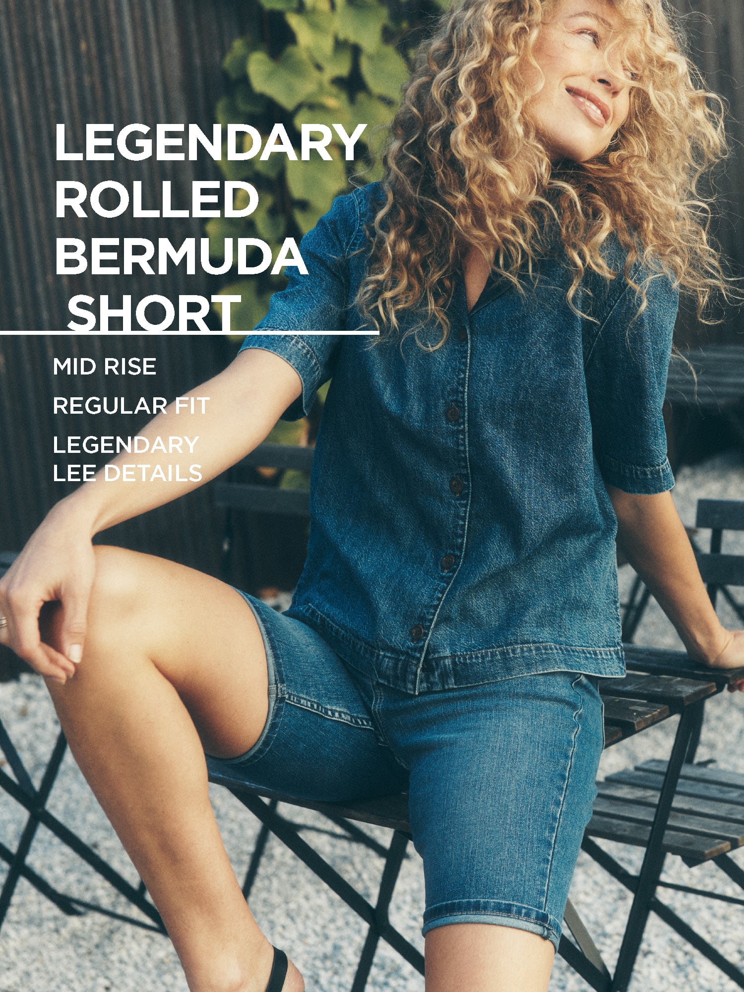 Lee® Women's Legendary Mid Rise Rolled Bermuda Short - Image 2
