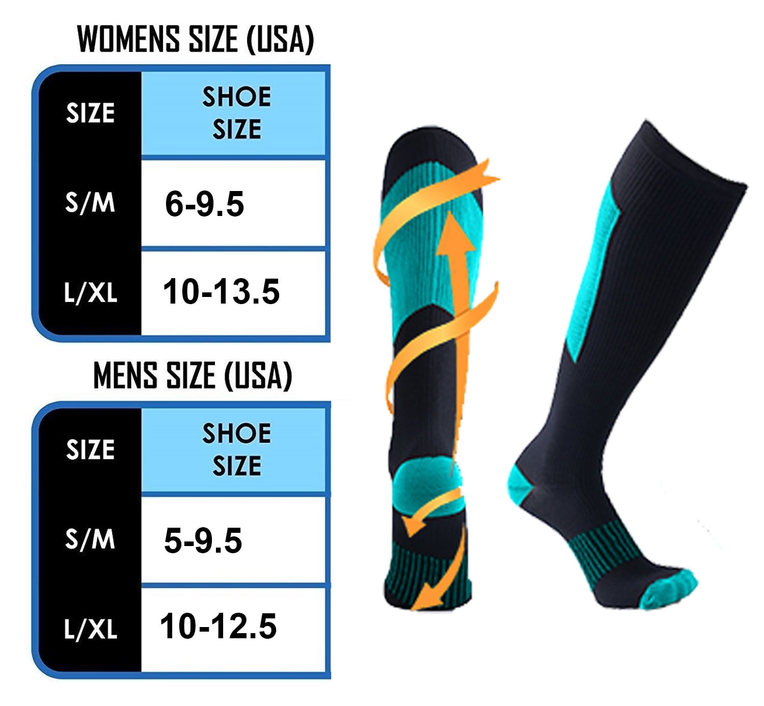 Extreme Fit Copper Compression Socks for Men & Women, 6 Pairs - Image 3