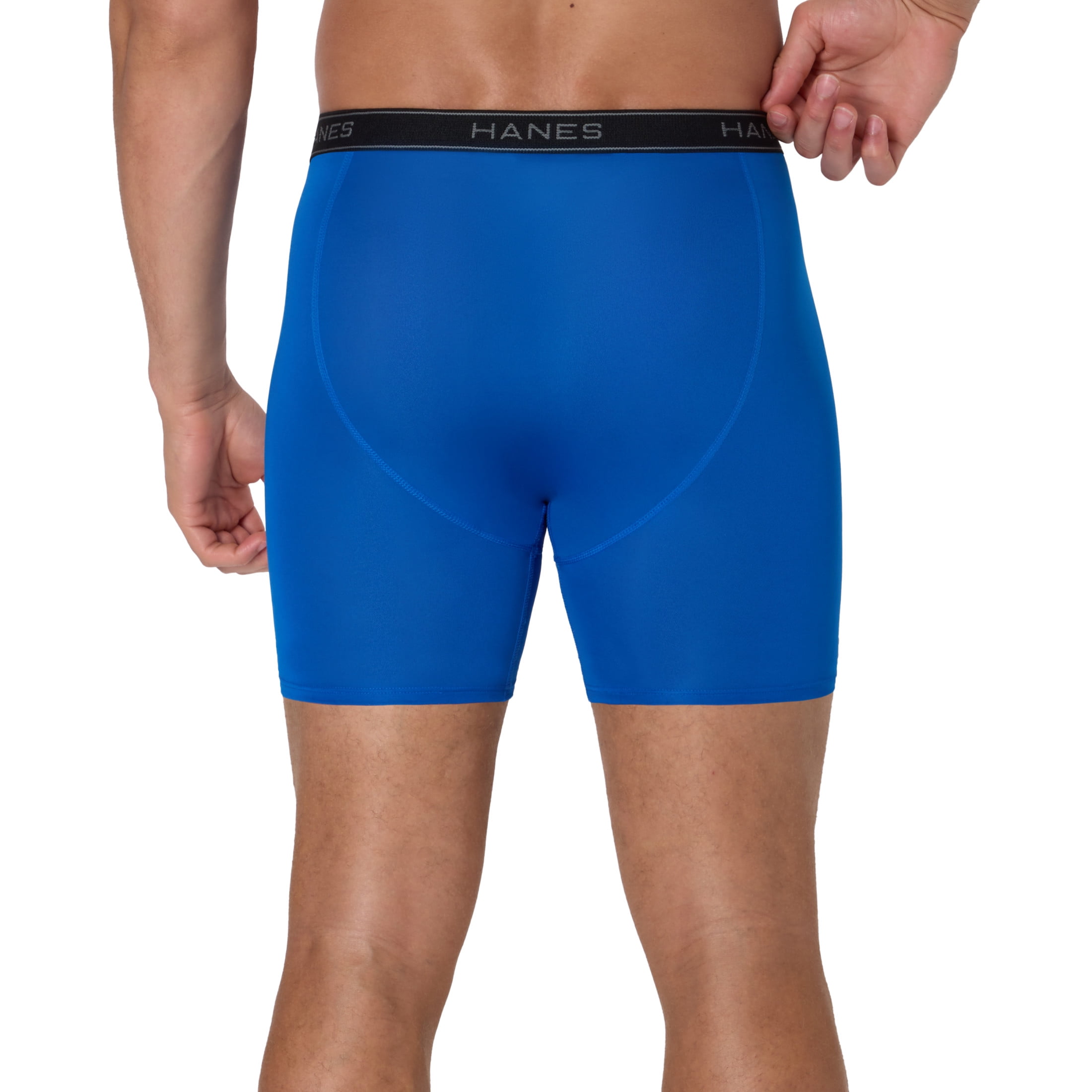 Hanes Men’s Performance Boxer Brief Underwear Pack, Stretch, Assorted, 6-Pack - Image 5