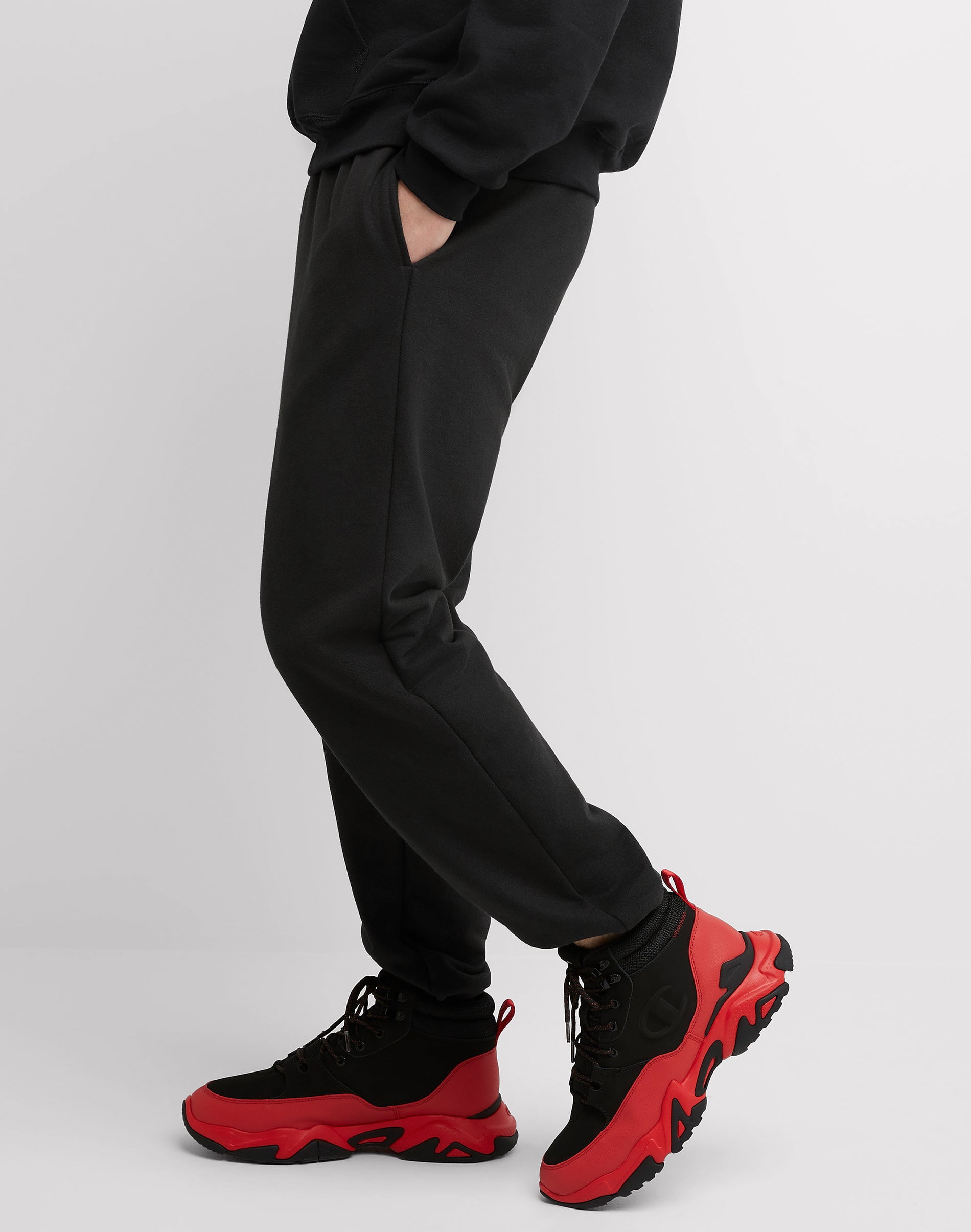 Hanes Sport Ultimate Men's Fleece Joggers, 32" Black L - Image 2