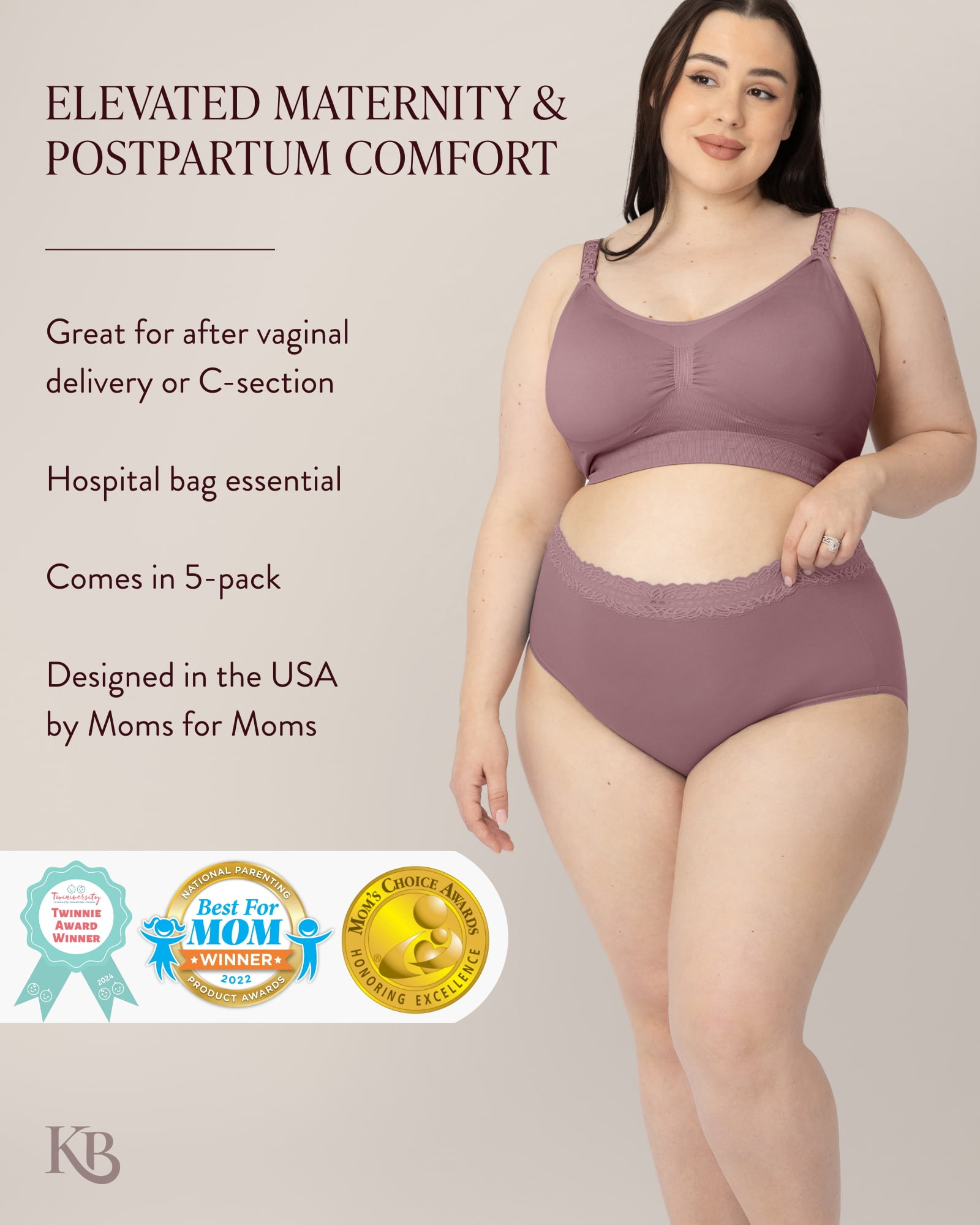 Kindred Bravely High Waist Maternity Underwear for Women and Postpartum Underwear 5 Pack (Small, Assorted Jewel Tones) - Image 5