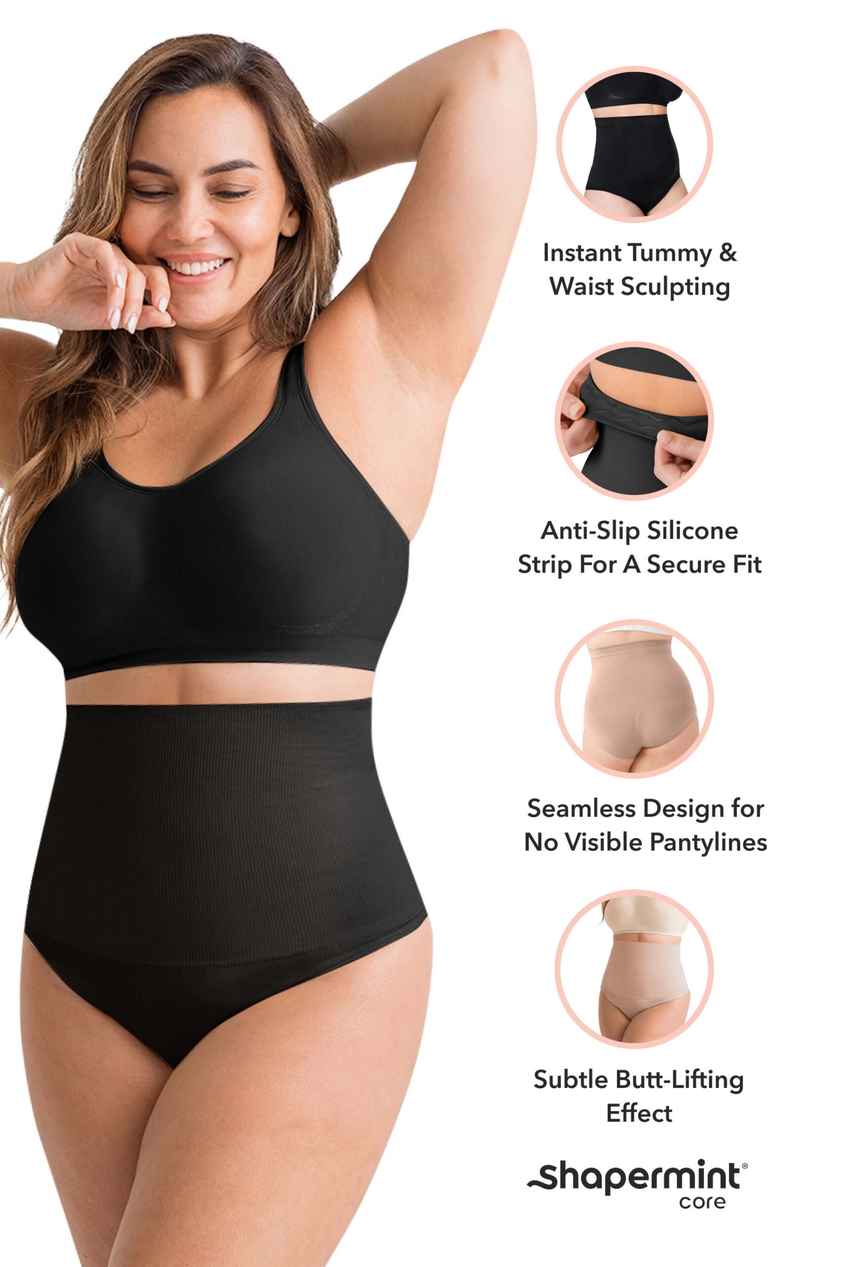 Shapermint Core Shapewear Panty - Confidence Brief Panty, Seamless Women’s Shapewear & Gentle Waist Shaping, Sizes S to 4XL - Image 2