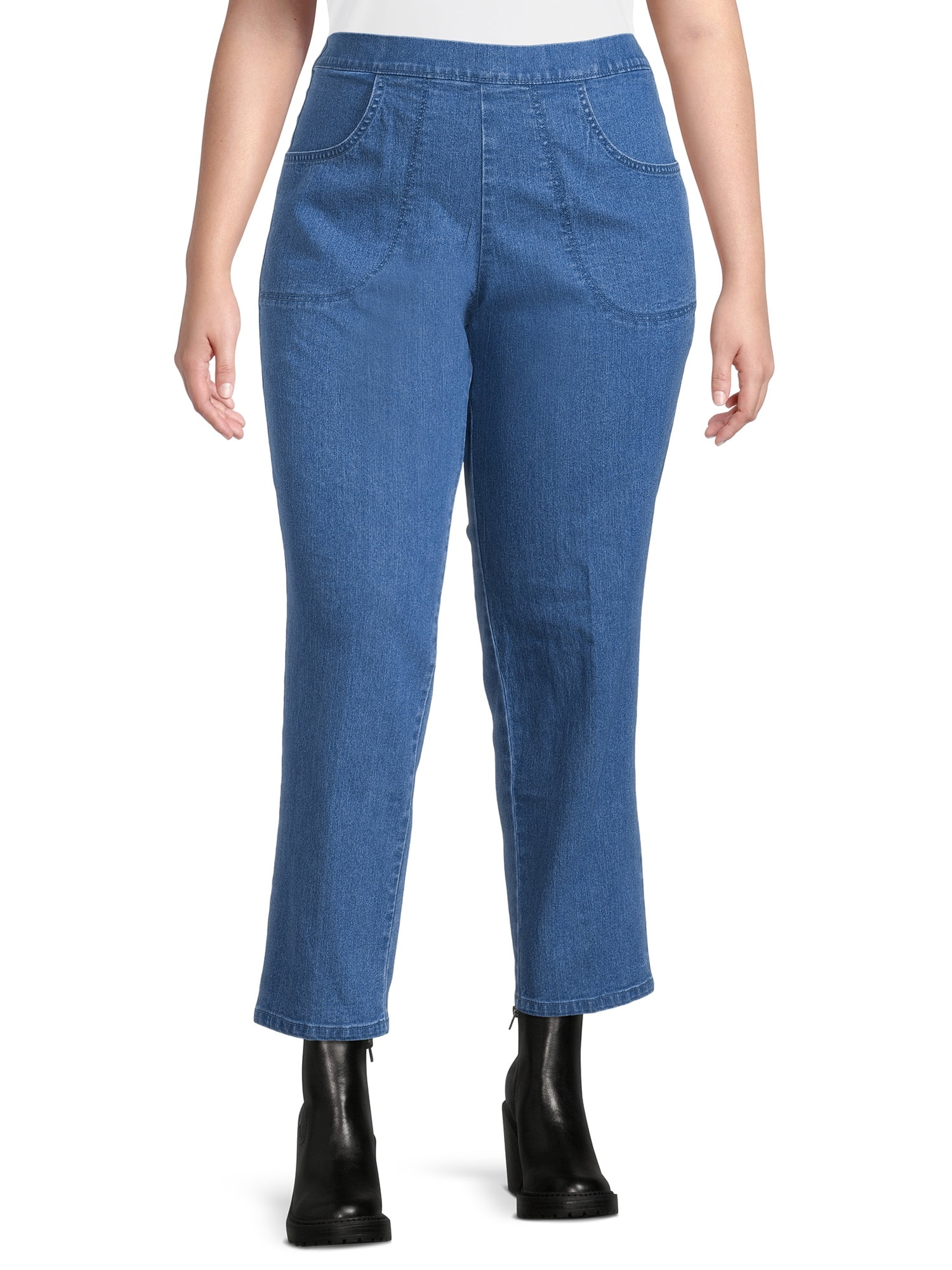 (2 pack) JMS Just My Size by Hanes Women's Plus Size 2 Pocket Pull On Pants, Single and 2 Pack - Image 2