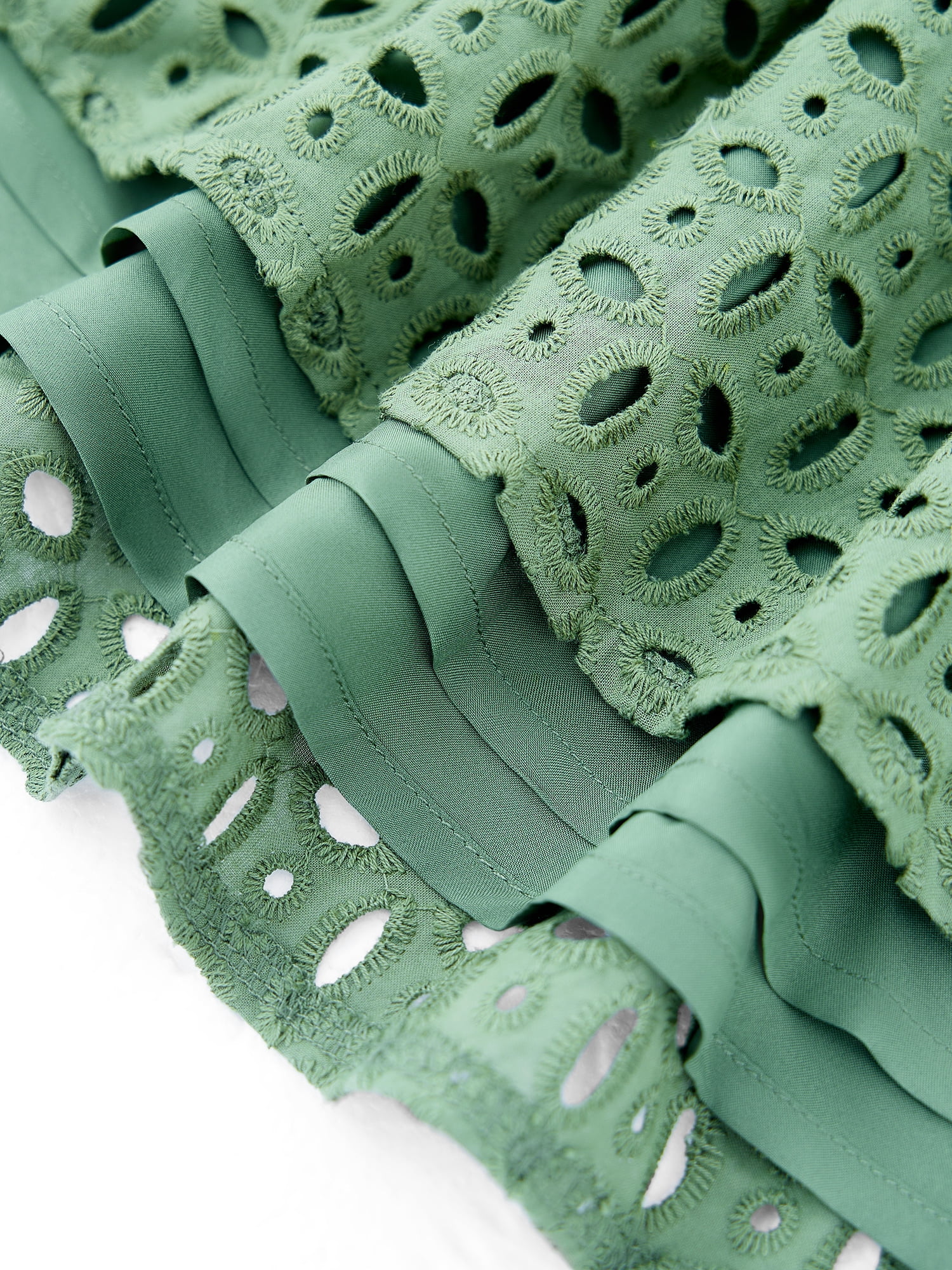 PRETTYGARDEN Women's Long Sleeve Eyelet Mini Dress, Sizes S-XXL - Image 6