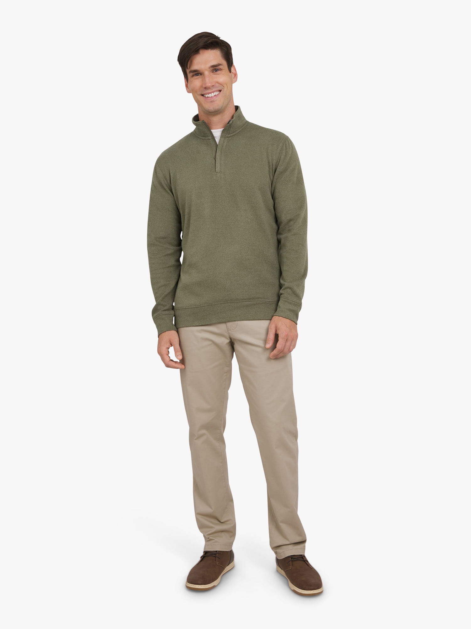 Chaps Men's & Big Men's Mini Ottoman Quarter Zip Sweater, Sizes S-3XL - Image 2
