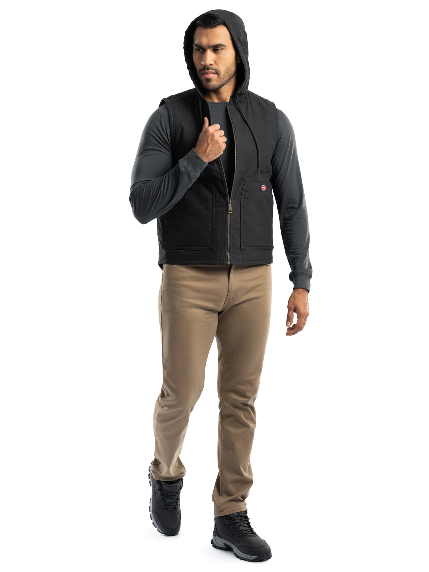 Wrangler Workwear Men's Durable Quilted Lined Hooded Duck Work Vest, Size S-5XL - Image 2