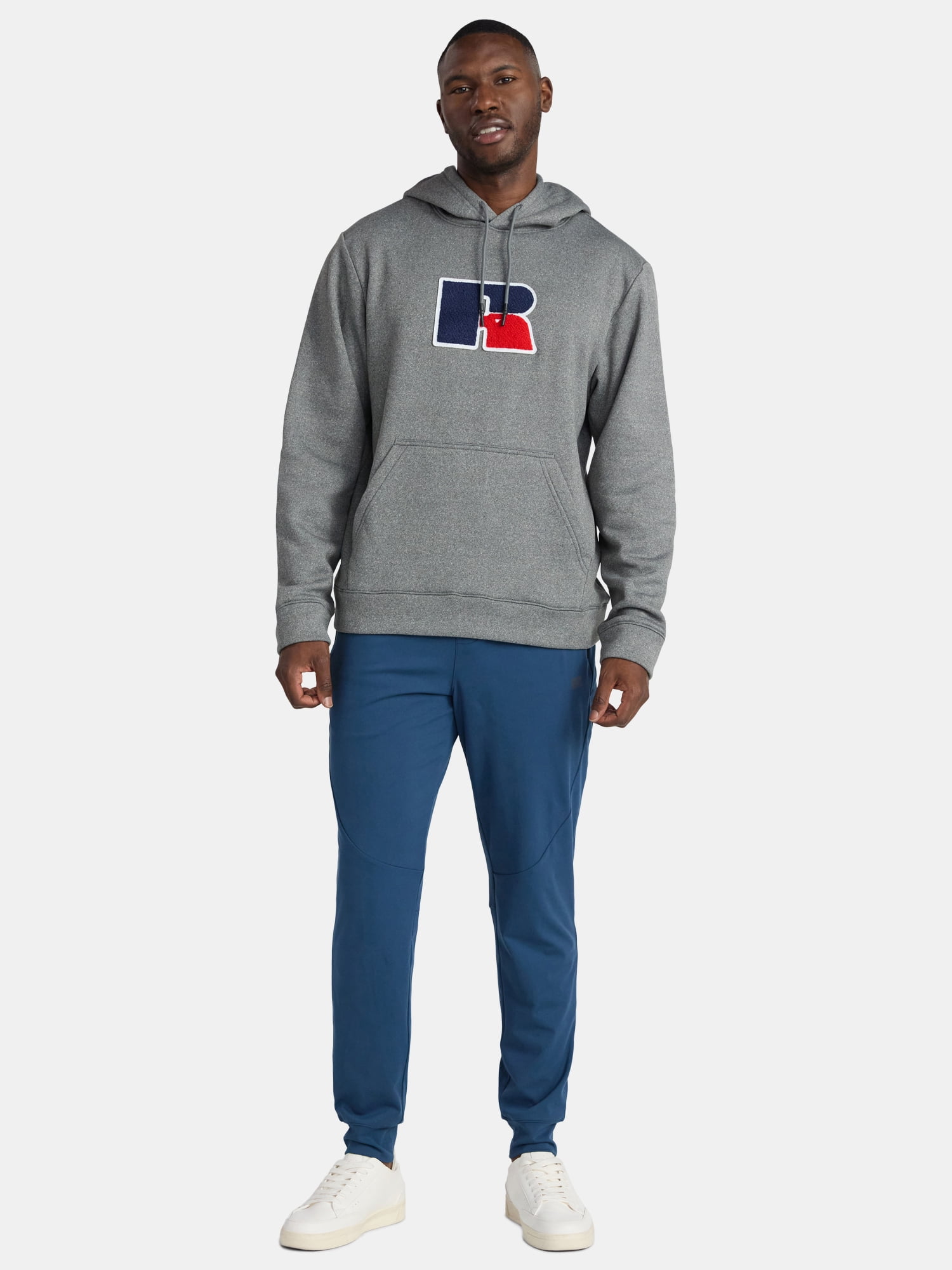 Russell Athletic Men's Pullover Hoodie with Flocked Logo Patch, Sizes S-2XL - Image 2