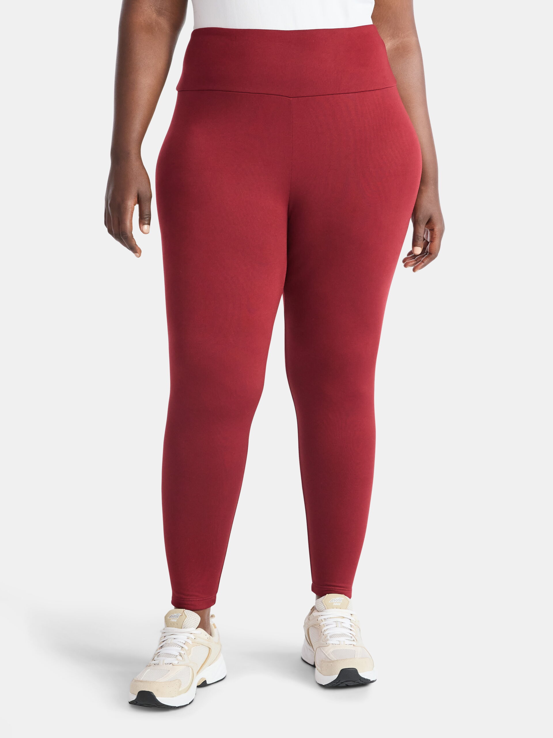 Feathers Plus size Women’s Cozy Lightweight Fleece-Lined Stretch Multipack Leggings for Everyday Wear, 7 Pack, Sizes 1X-4X - Image 2