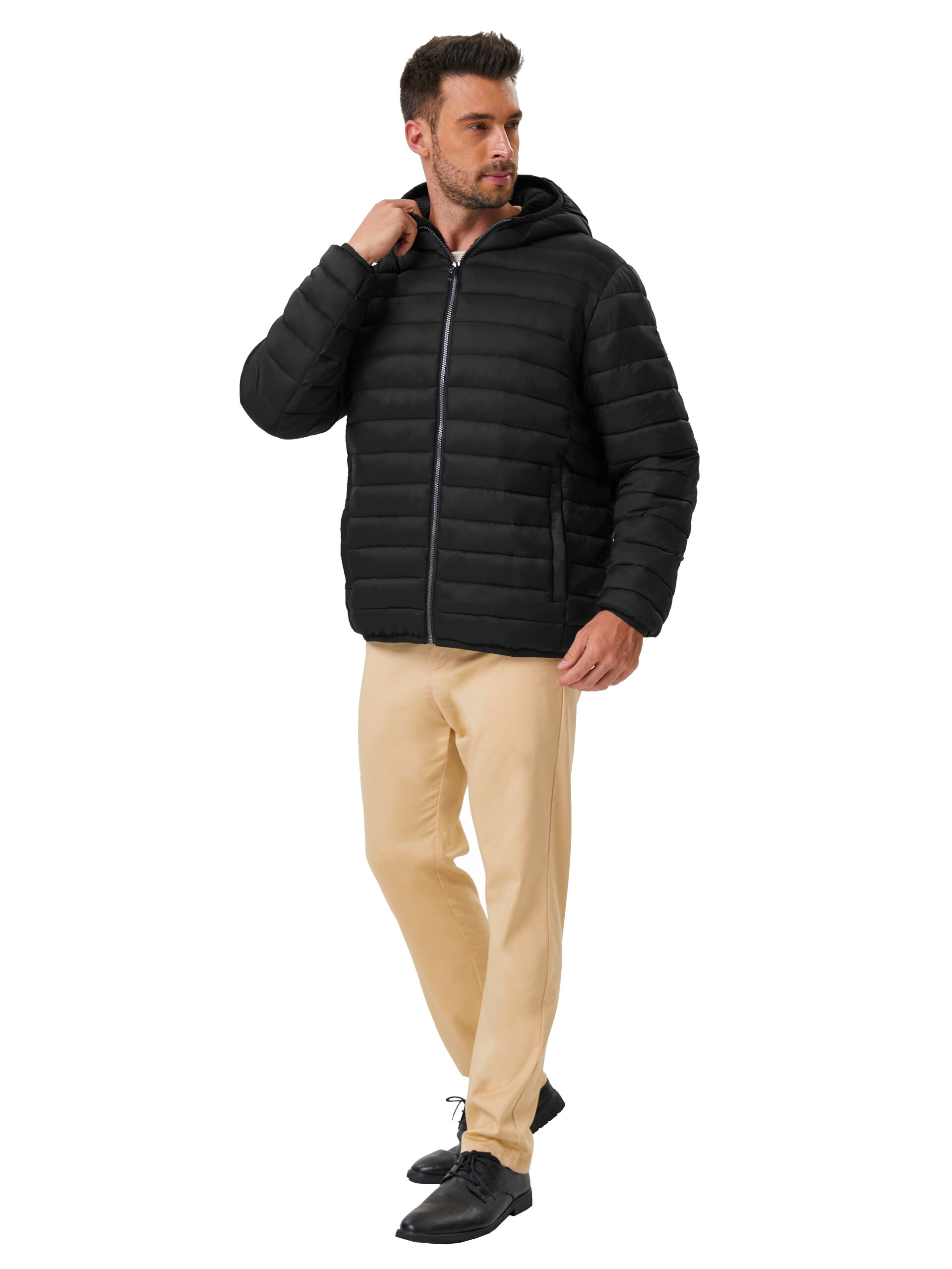 Hawke & Co Men's High Pile Fleece Lined Puffer Jacket, Sizes S-2XL - Image 2