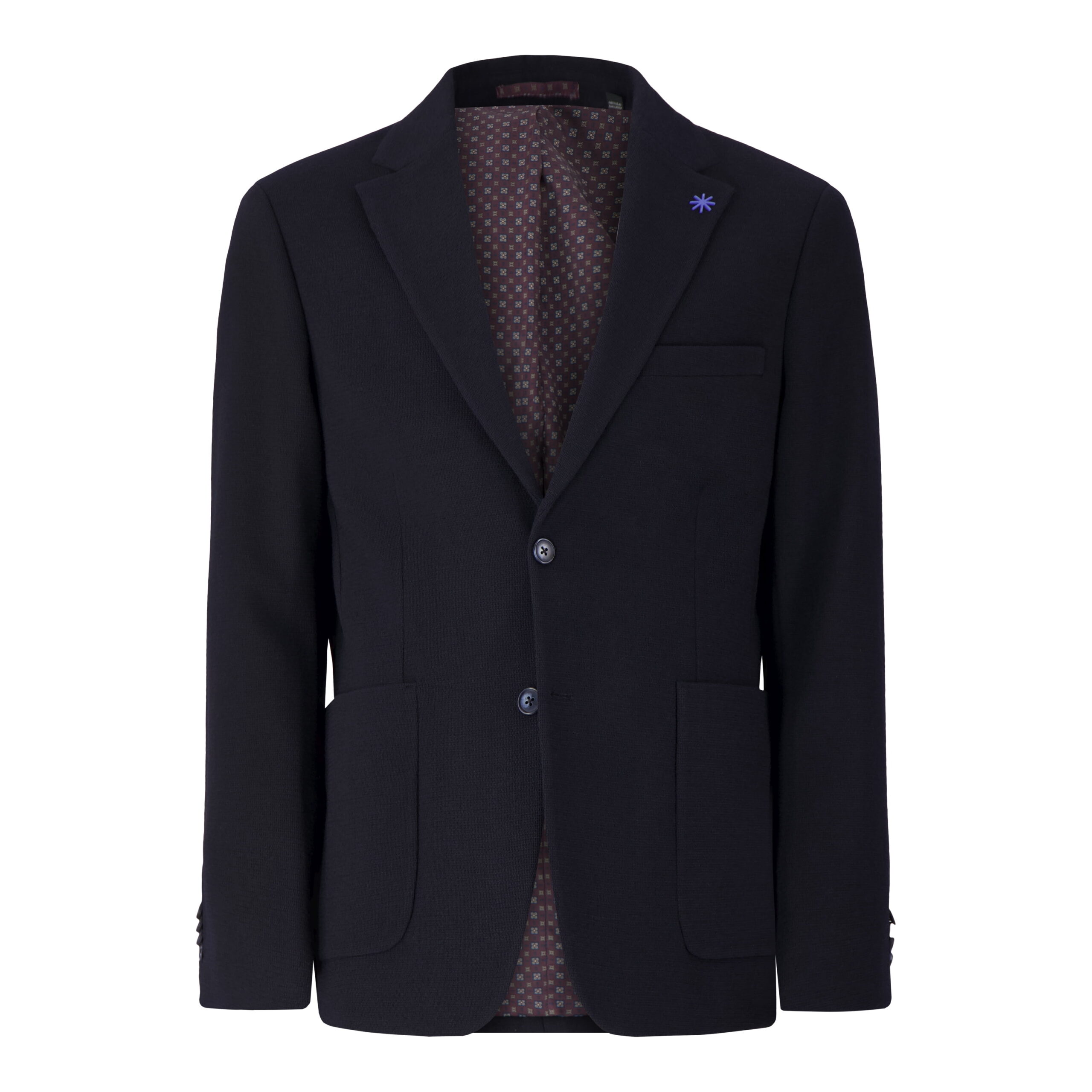 Report Collection Single Breast Full Lined Patch Pocket Woven Men's Jacket - Image 4