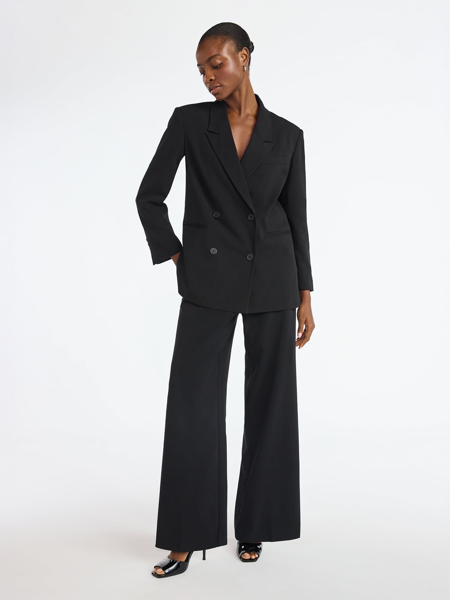 Scoop Women’s Wide Leg Trouser Pants, Sizes 0-20 - Image 2