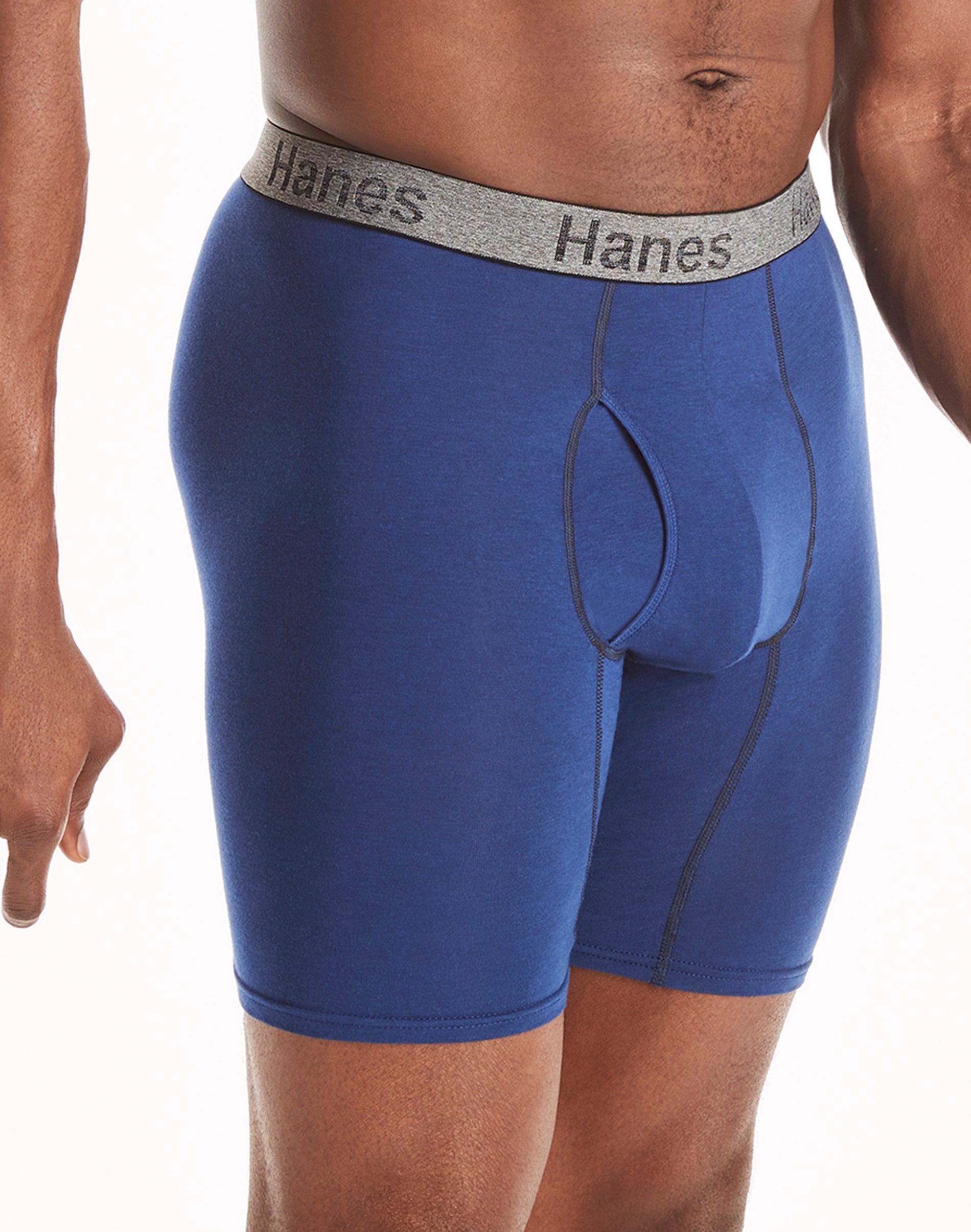 Hanes Men's Comfort Flex Fit Ultra Soft Cotton Stretch Long Leg Boxer Briefs, 3 Pack, Sizes S-3XL - Image 5