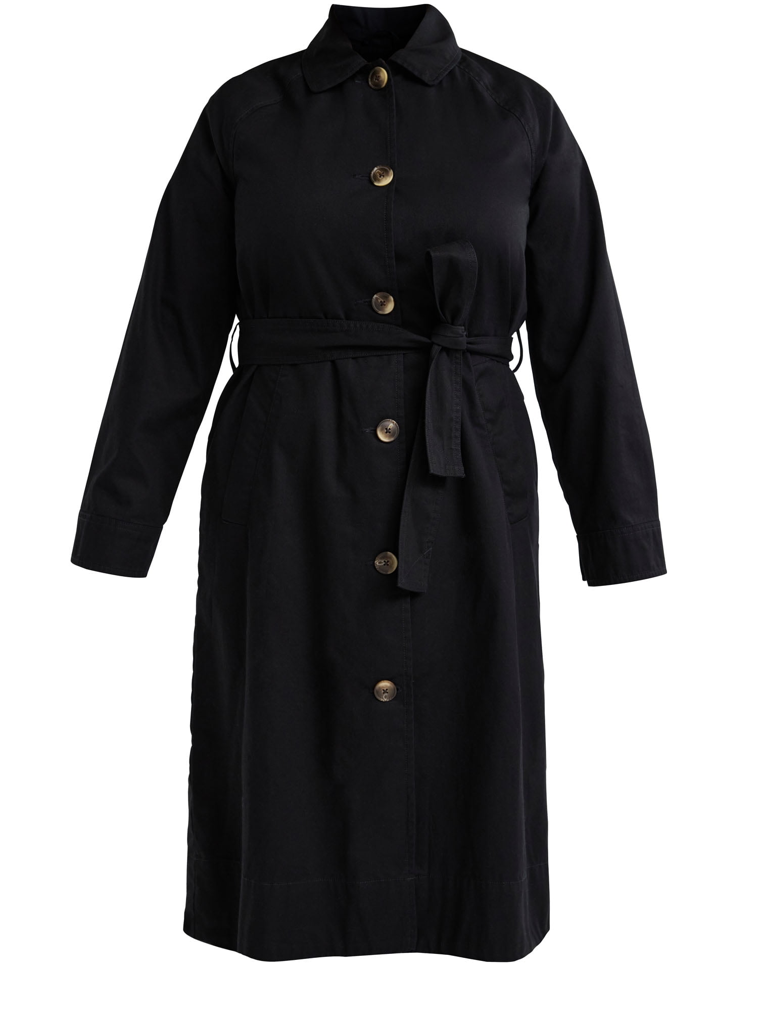 Free Assembly Women’s and Women's Plus Cotton Trench Coat, Sizes XS-4X - Image 3