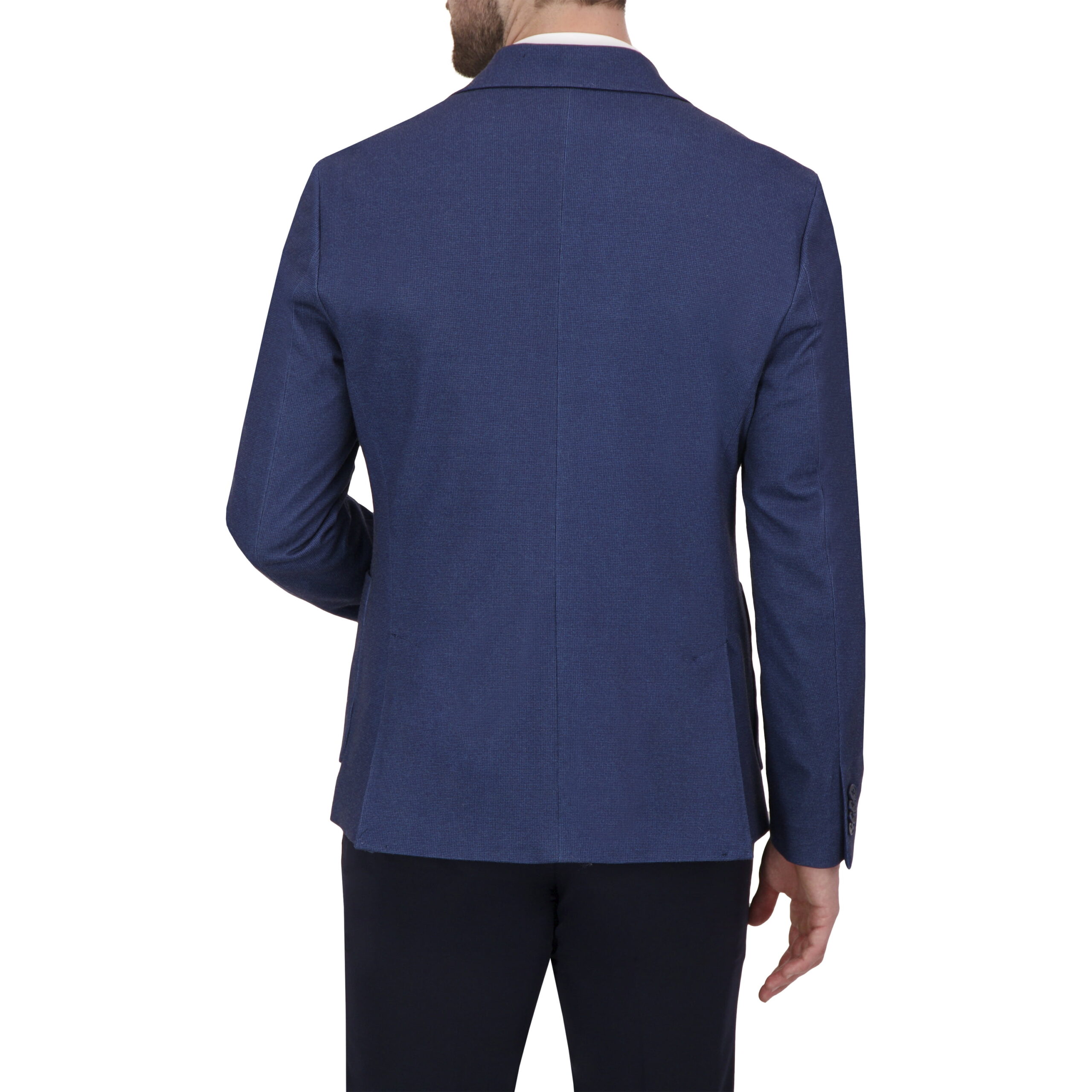 Report Collection Notch Collar Fully Lined Patch Pocket Knit Men's Jacket - Image 2