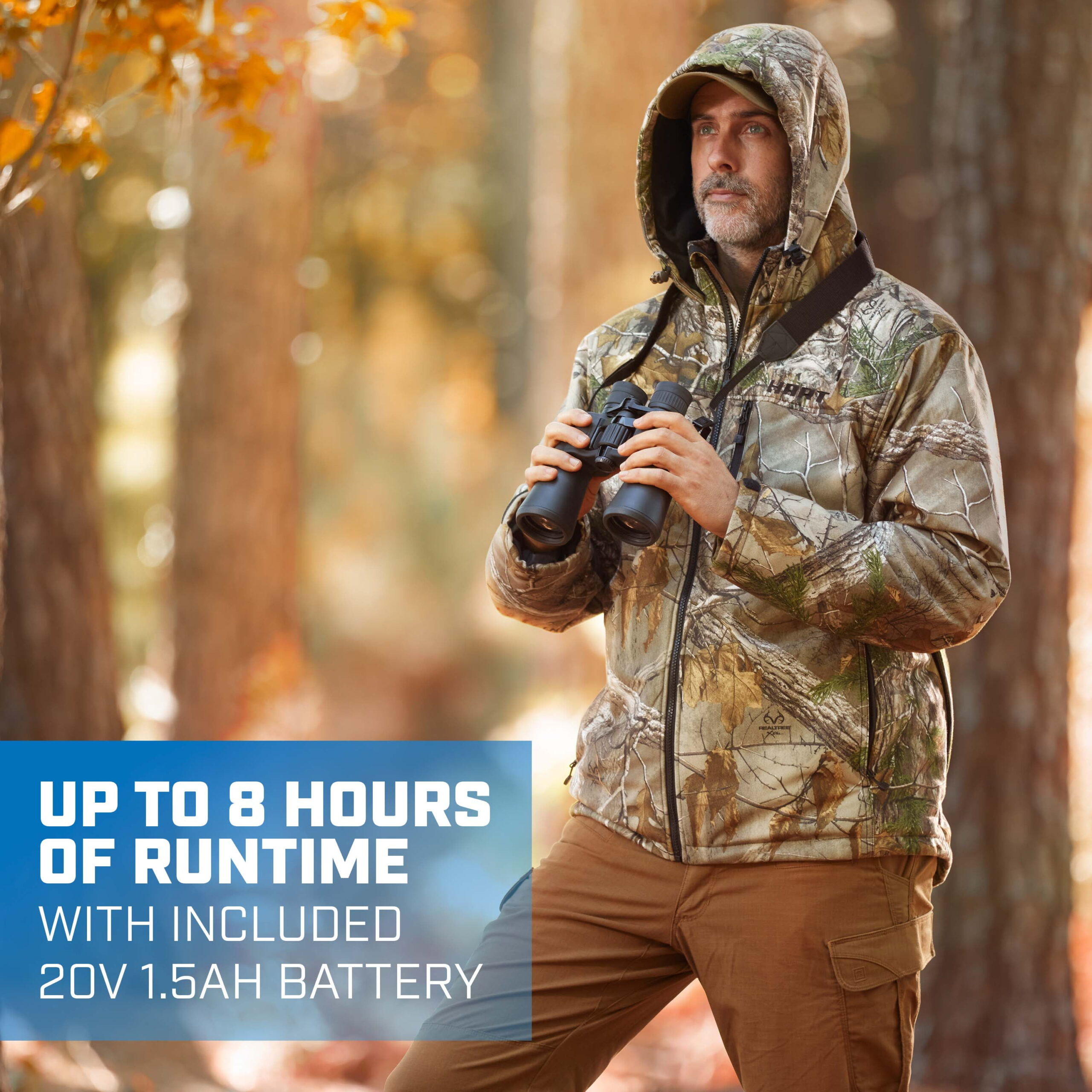 HART 20-Volt Heated Jacket Kit, Realtree Xtra Camouflage, Male Medium, (1) 1.5Ah Lithium-Ion Battery - Image 2