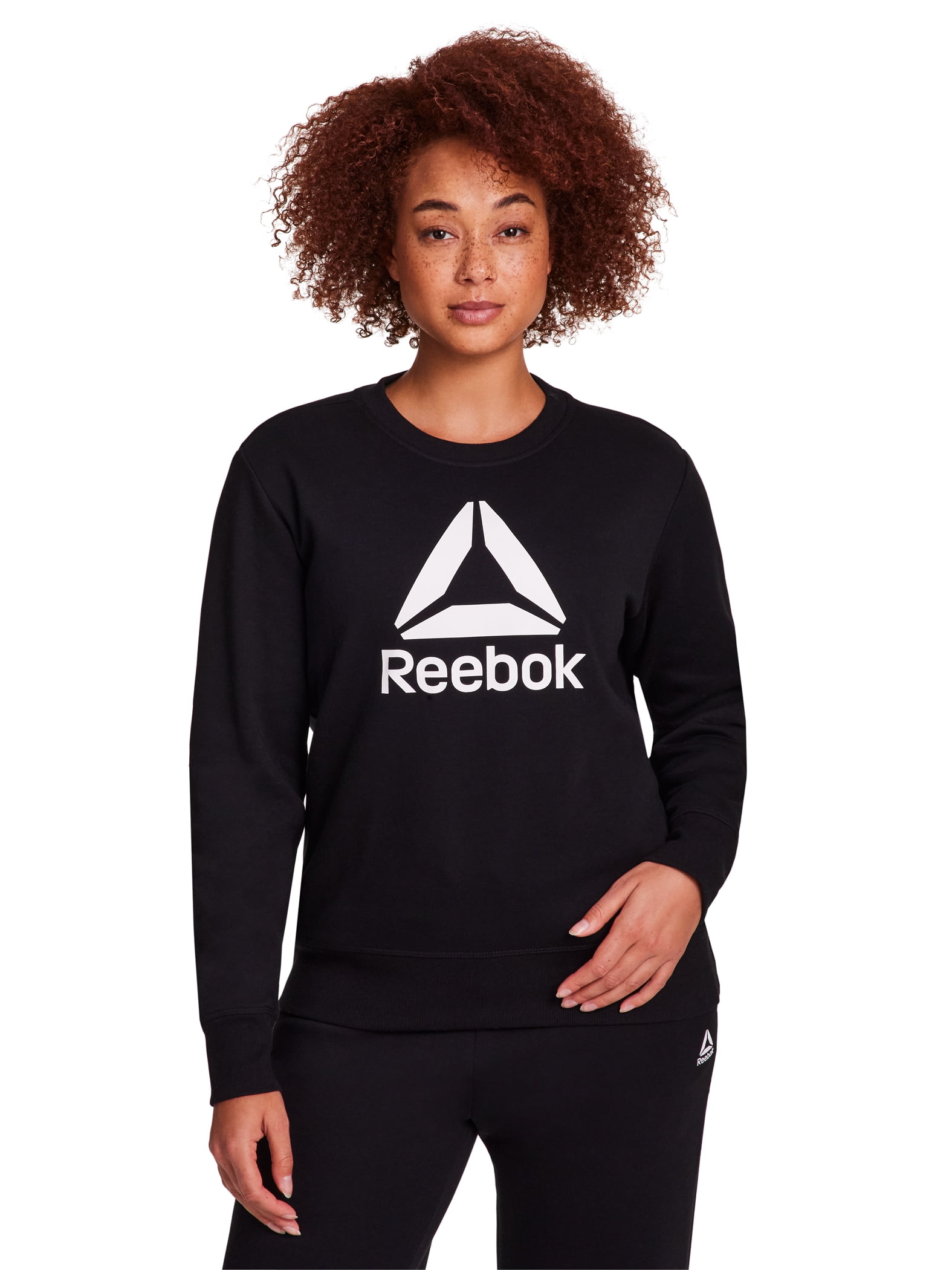 Reebok Women's and Women's Plus Sport Core Crewneck and Straight Leg Pant 2-Piece Set, Sizes XS-4X - Image 2