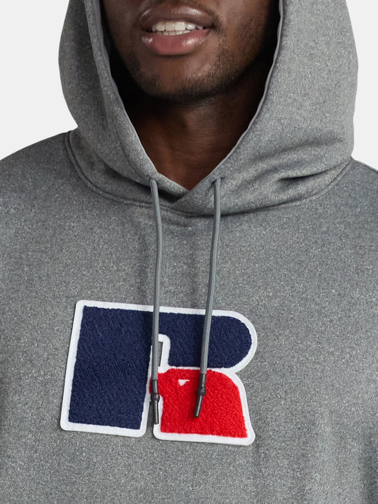 Russell Athletic Men's Pullover Hoodie with Flocked Logo Patch, Sizes S-2XL - Image 4