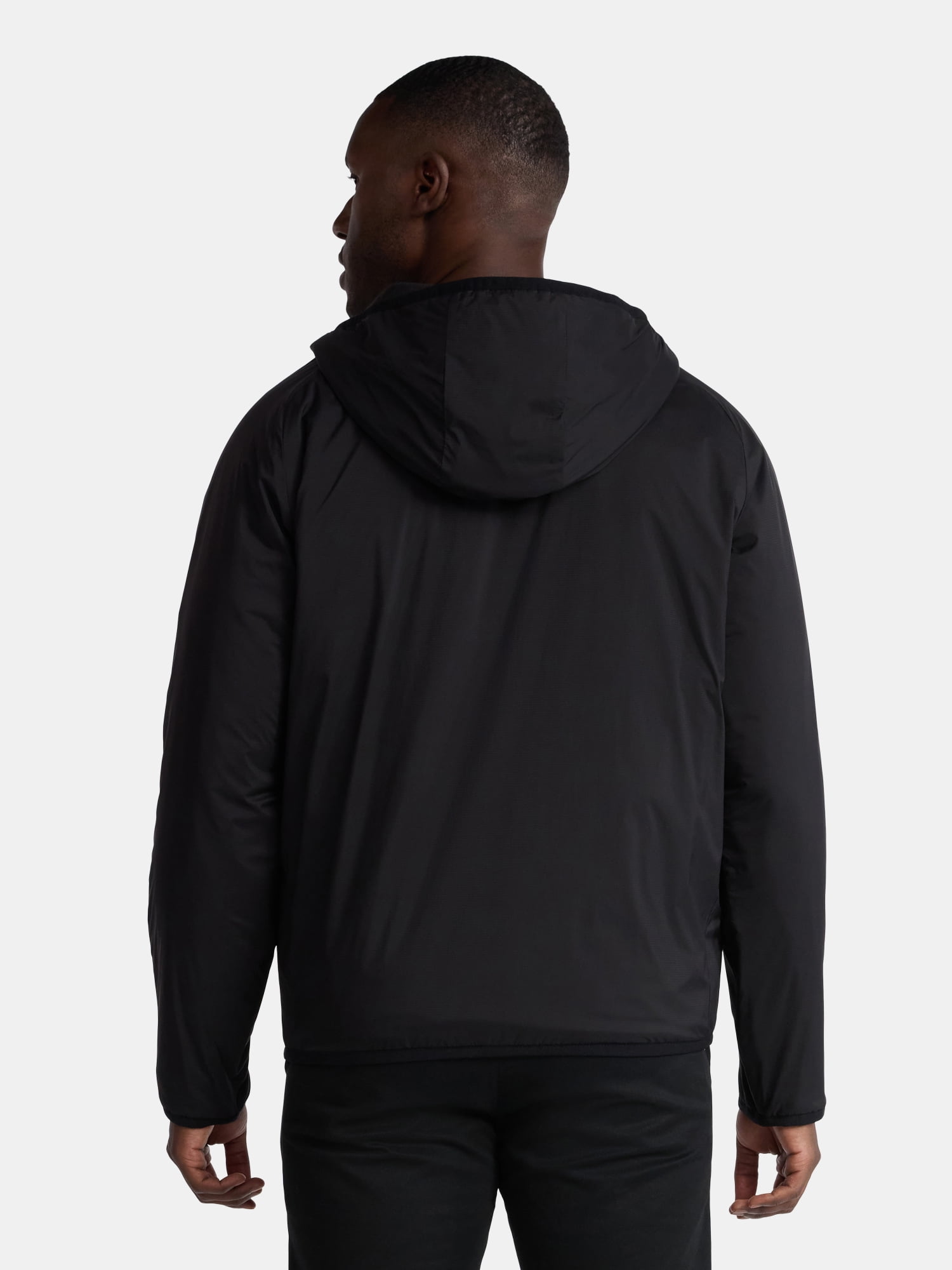 George Men's and Big Men's Lightweight Insulated Hooded Nylon Jacket, Sizes S-3XL - Image 3