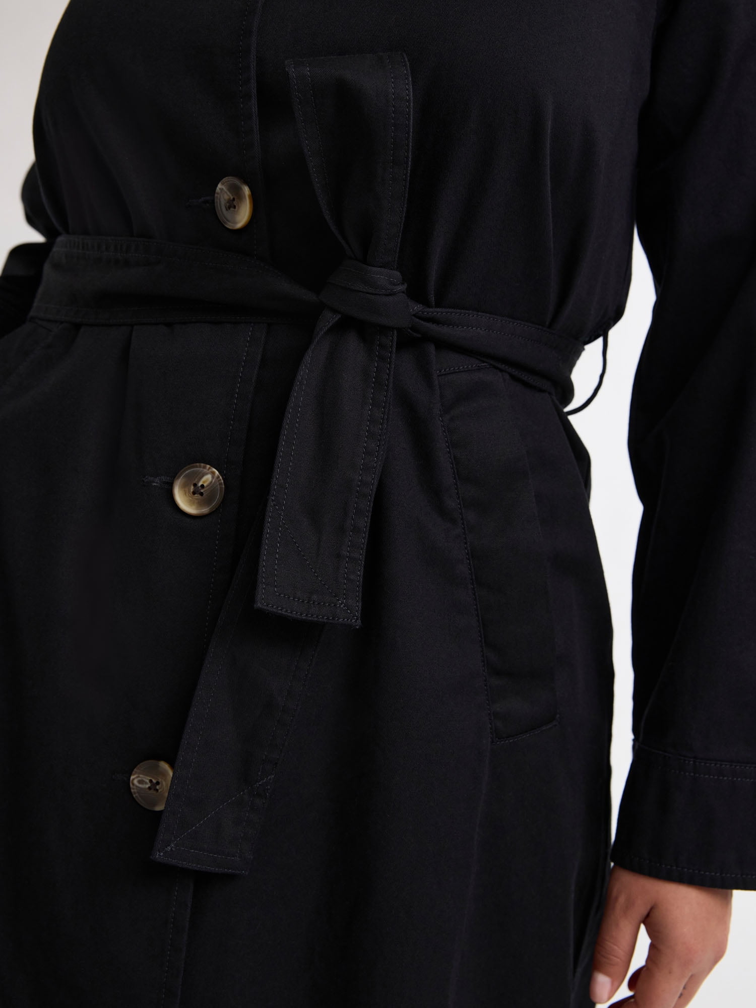 Free Assembly Women’s and Women's Plus Cotton Trench Coat, Sizes XS-4X - Image 4