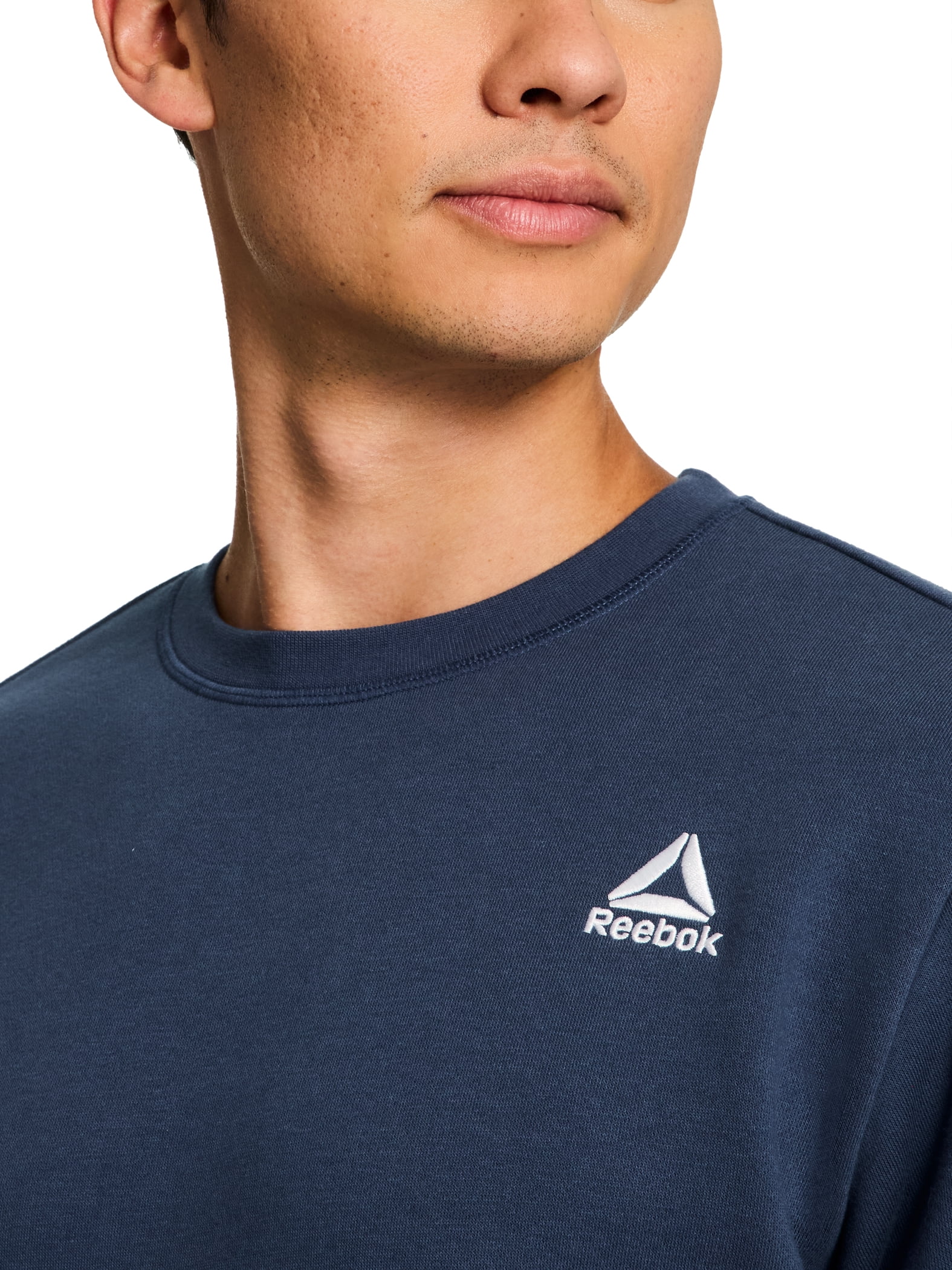 Reebok Men's and Big Men's Logo Fleece Crewneck Sweatshirt, up to Sizes 5XL - Image 2