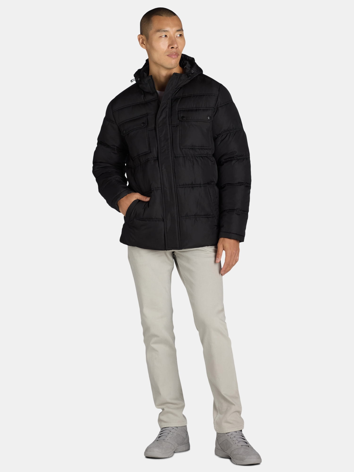 Big Chill Men’s Quilted Puffer Coat with Hood, Sizes M-XXL