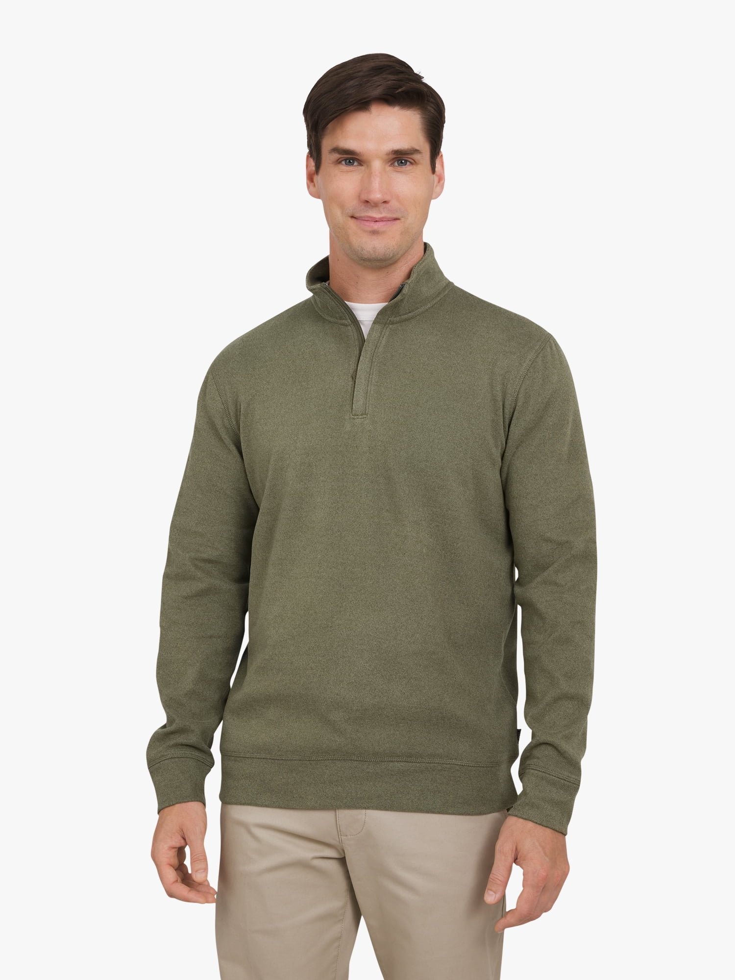 Chaps Men's & Big Men's Mini Ottoman Quarter Zip Sweater, Sizes S-3XL